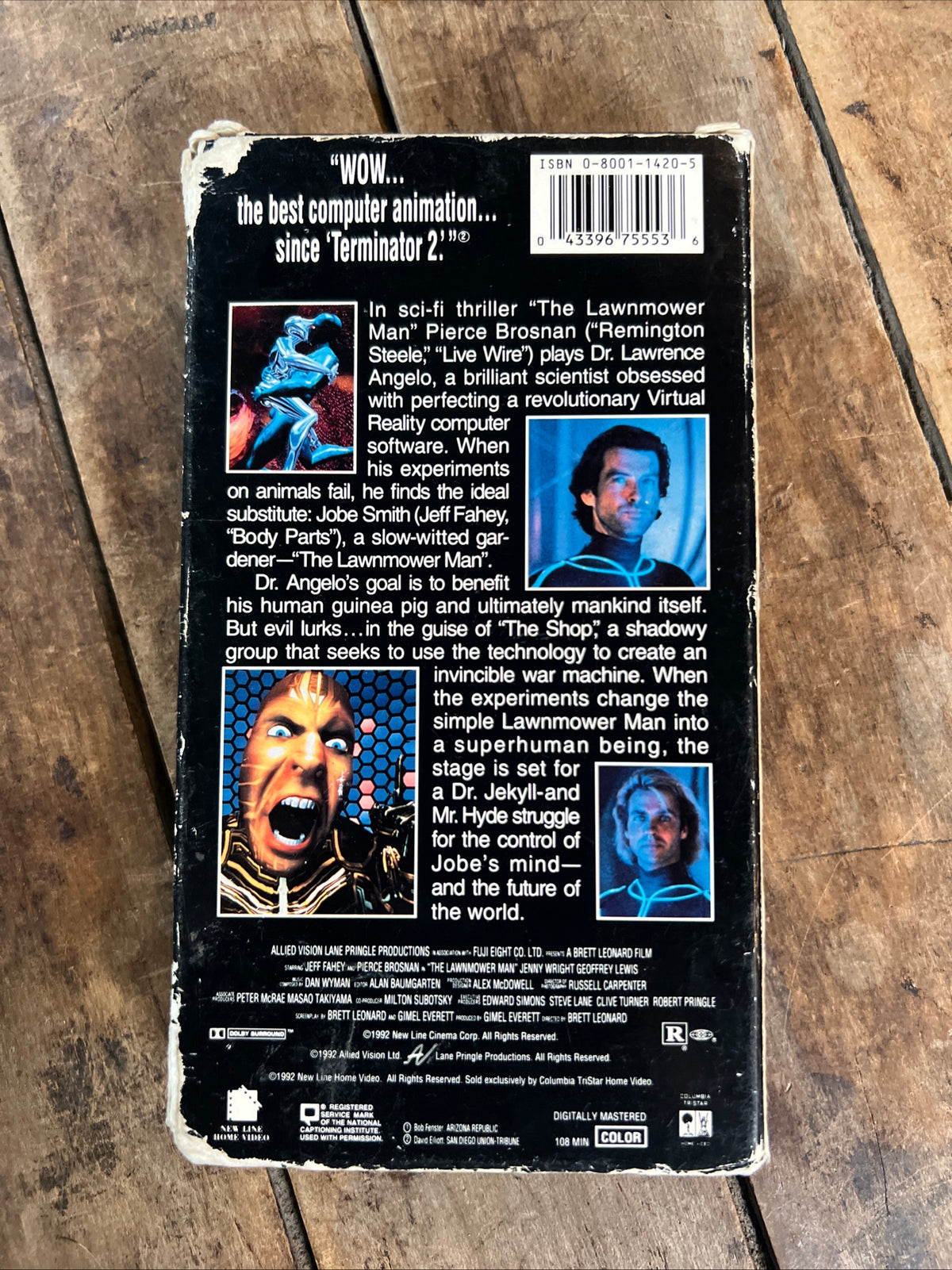 The Lawnmower Man ( VHS 1992 ) Horror / Sci-Fi [R]