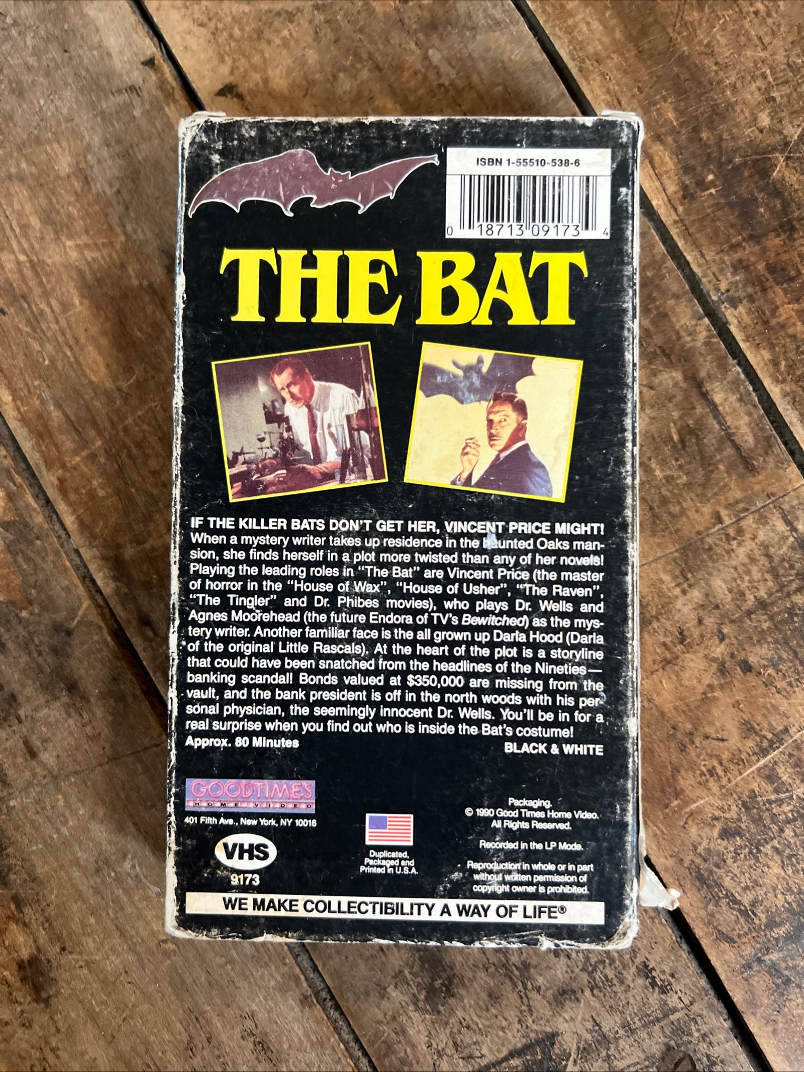The Bat ( VHS 1959 ) Horror / Mystery [NR]