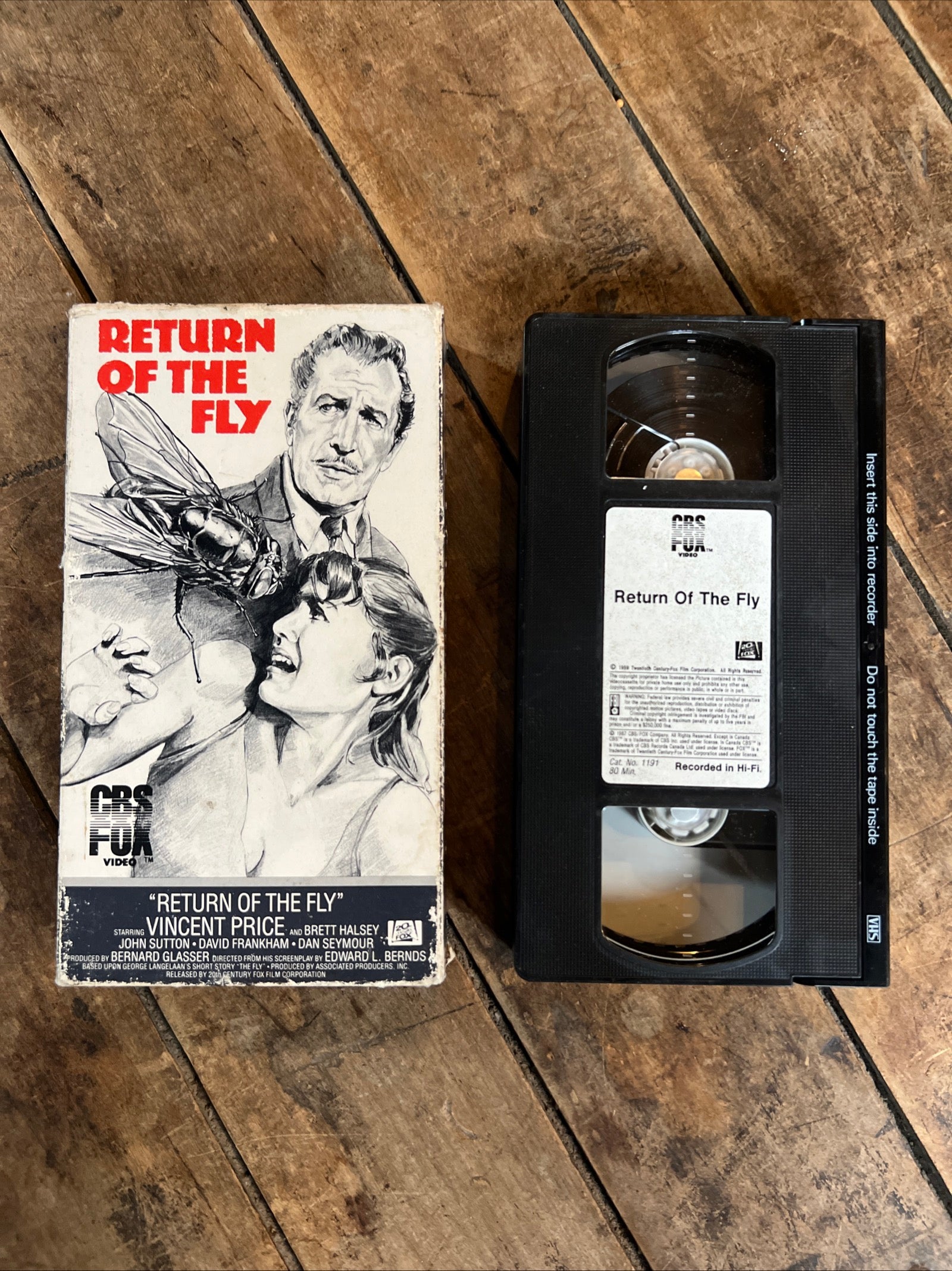 Return Of The Fly ( VHS 1959 ) Horror / Sci-Fi [NR]