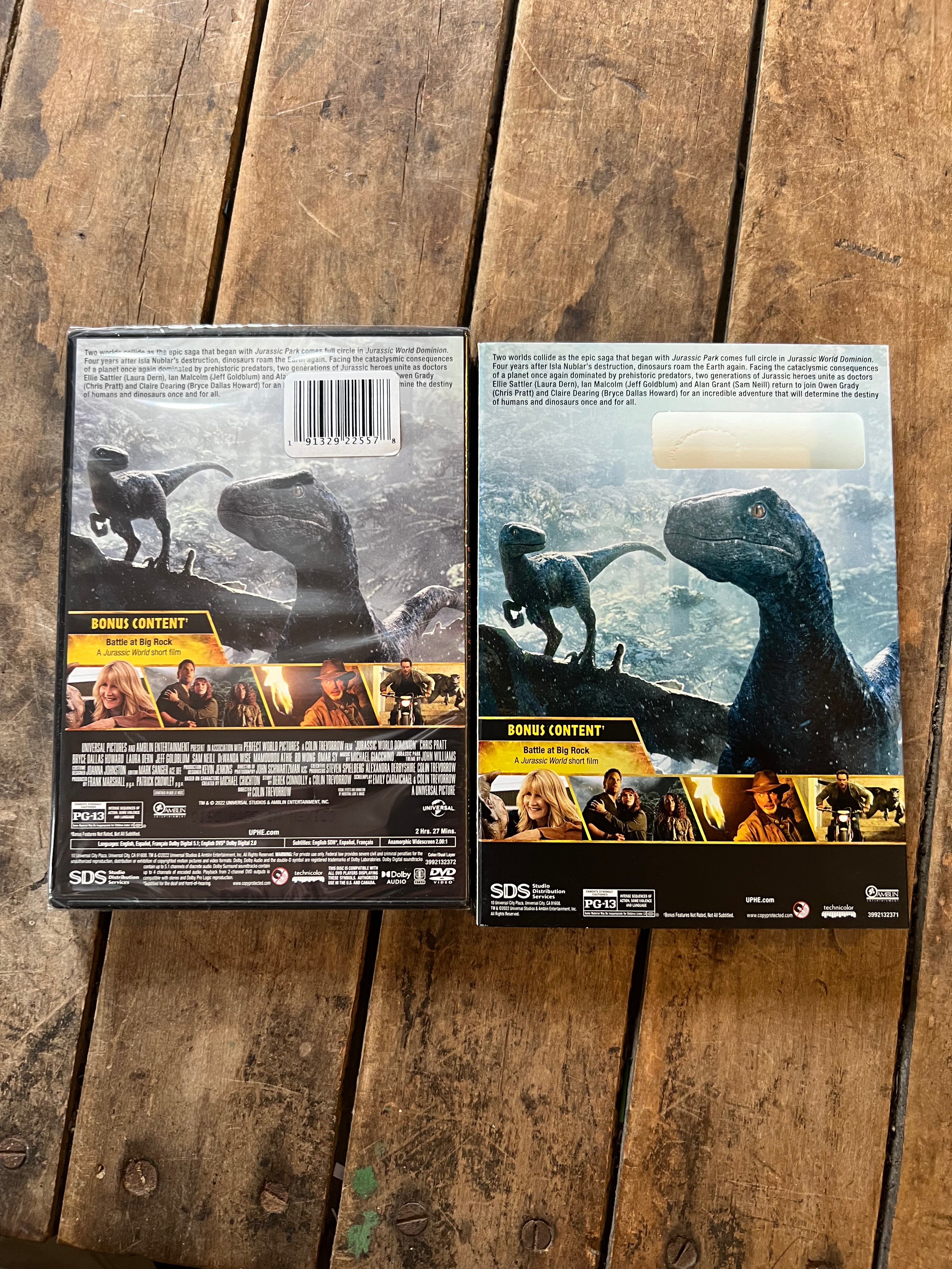 Jurassic World Dominion ( DVD 2022 ) Chris Pratt & Jeff Goldblum - New Sealed movie & slip cover