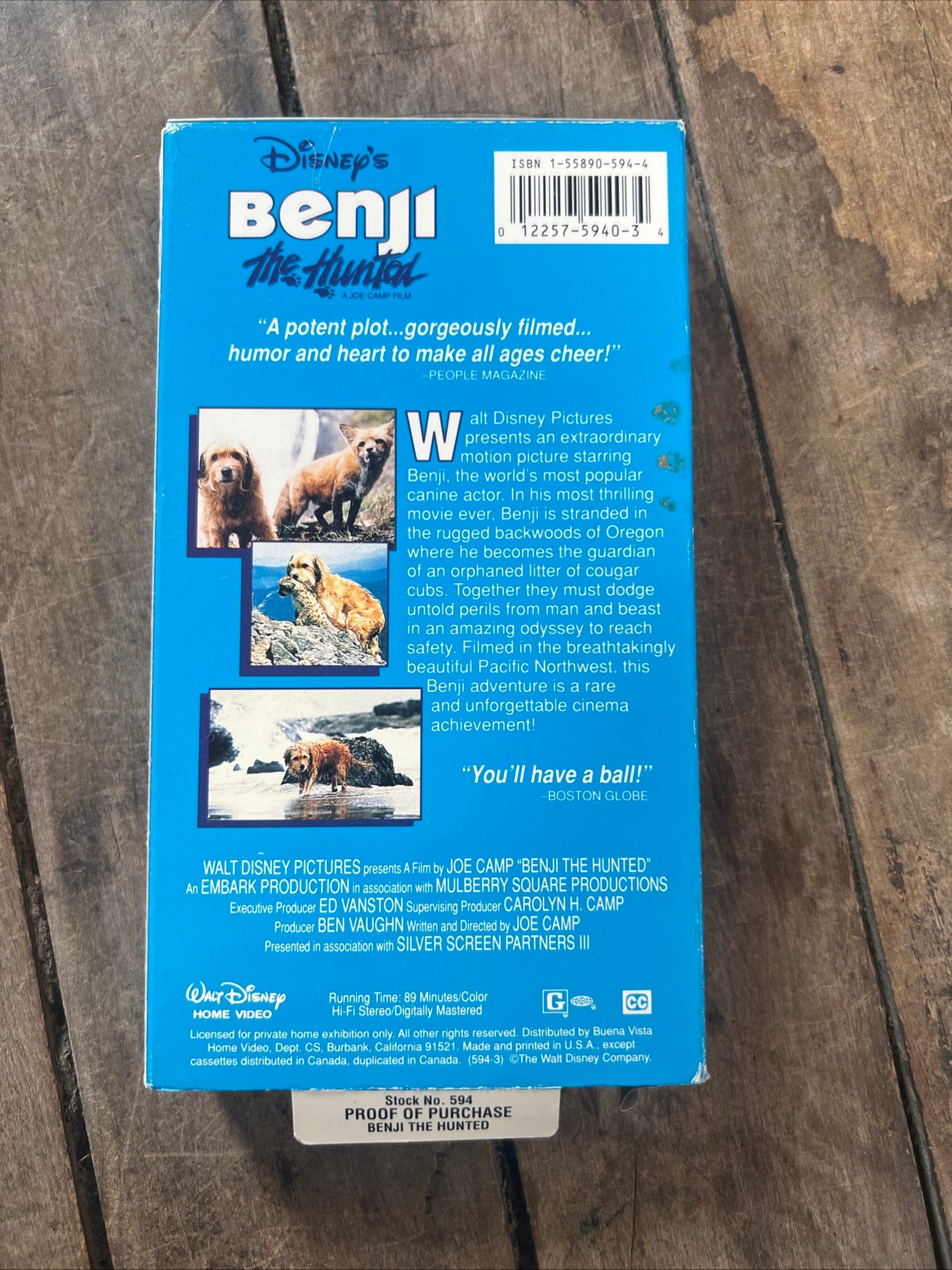 Benji The Hunted ( VHS 1987 ) Adventure / Family [G] Walt Disney Home Video