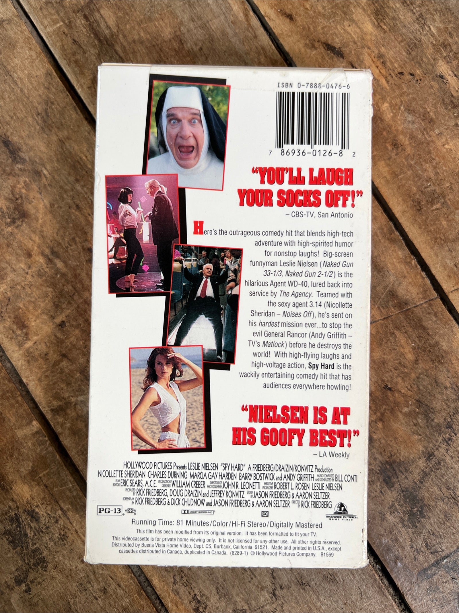 SPY HARD ( VHS 1996 ) Action / Comedy [PG-13] Starring Leslie Nielsen