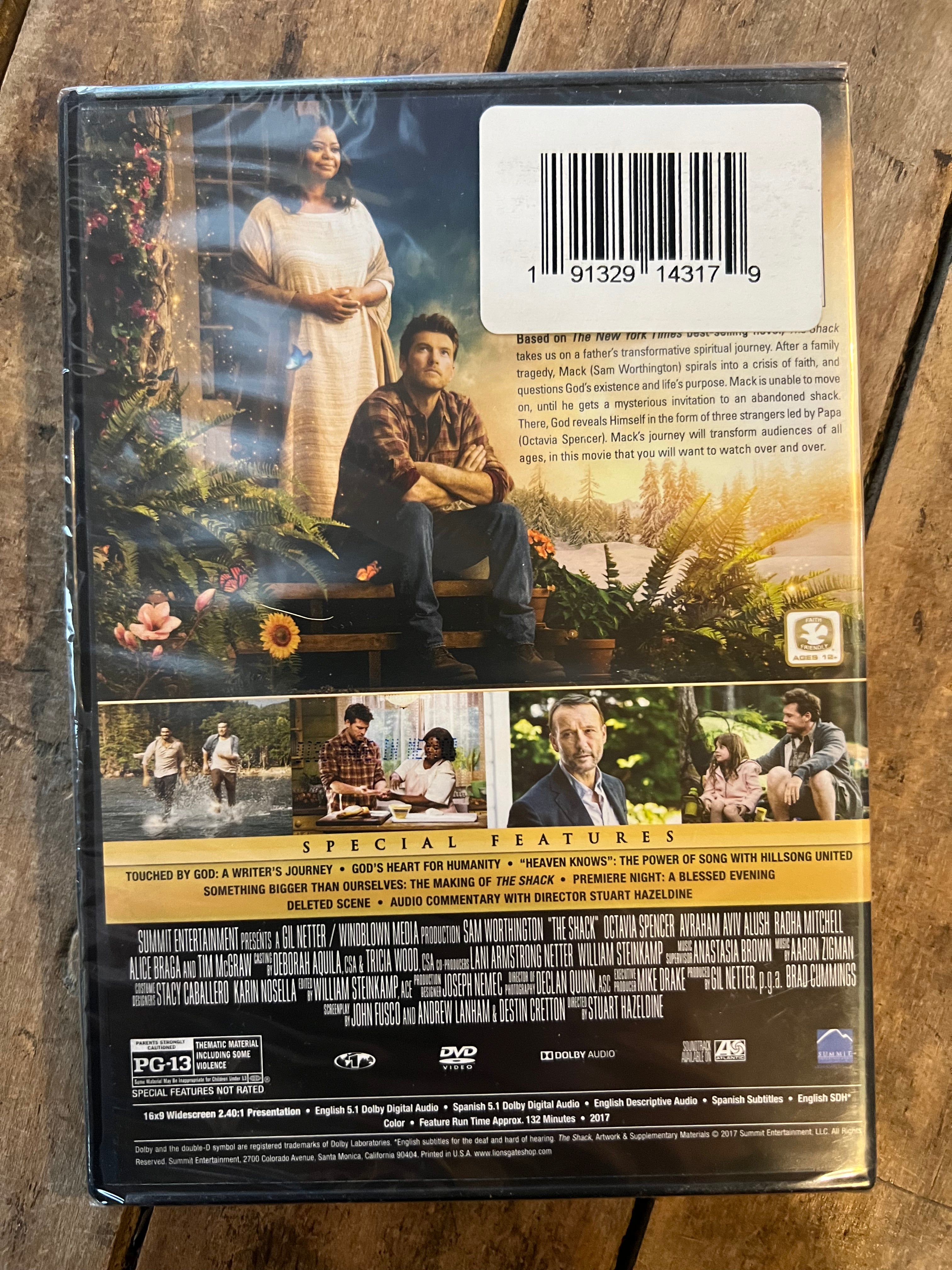 The Shack ( DVD 2017 ) Octavia Spencer, Tim McGraw & Sam Worthington- New Sealed