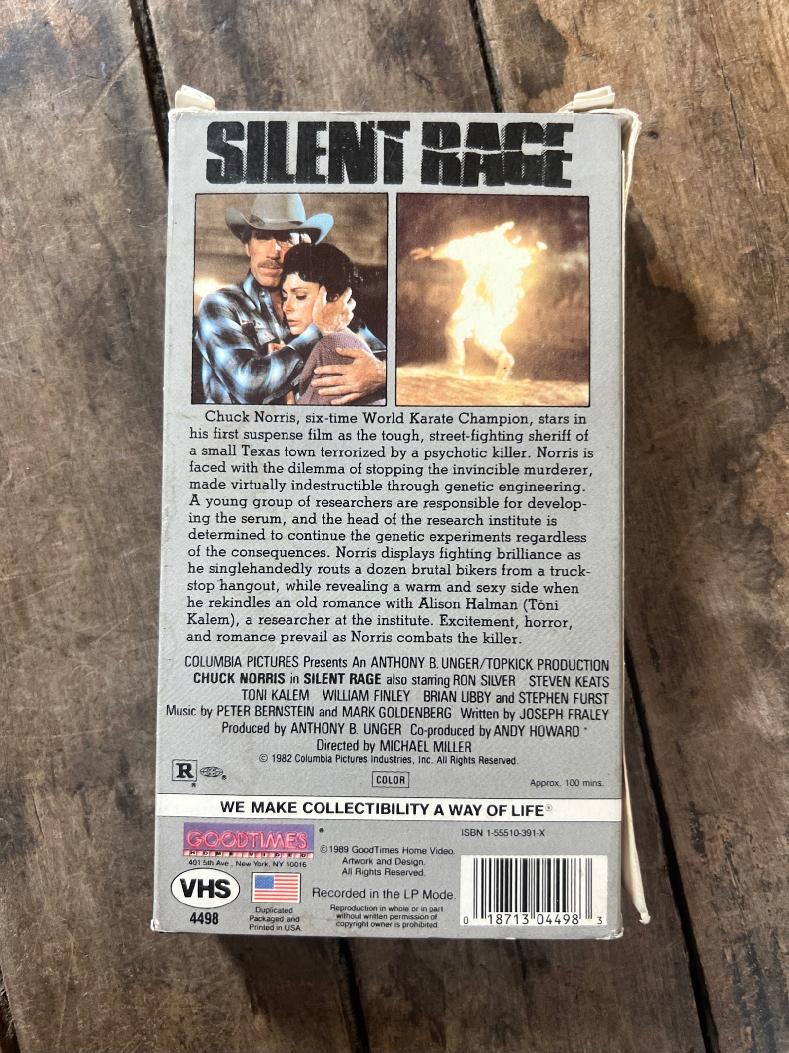 Silent Rage ( VHS 1982 ) Action / Horror [R] Starring Chuck Norris