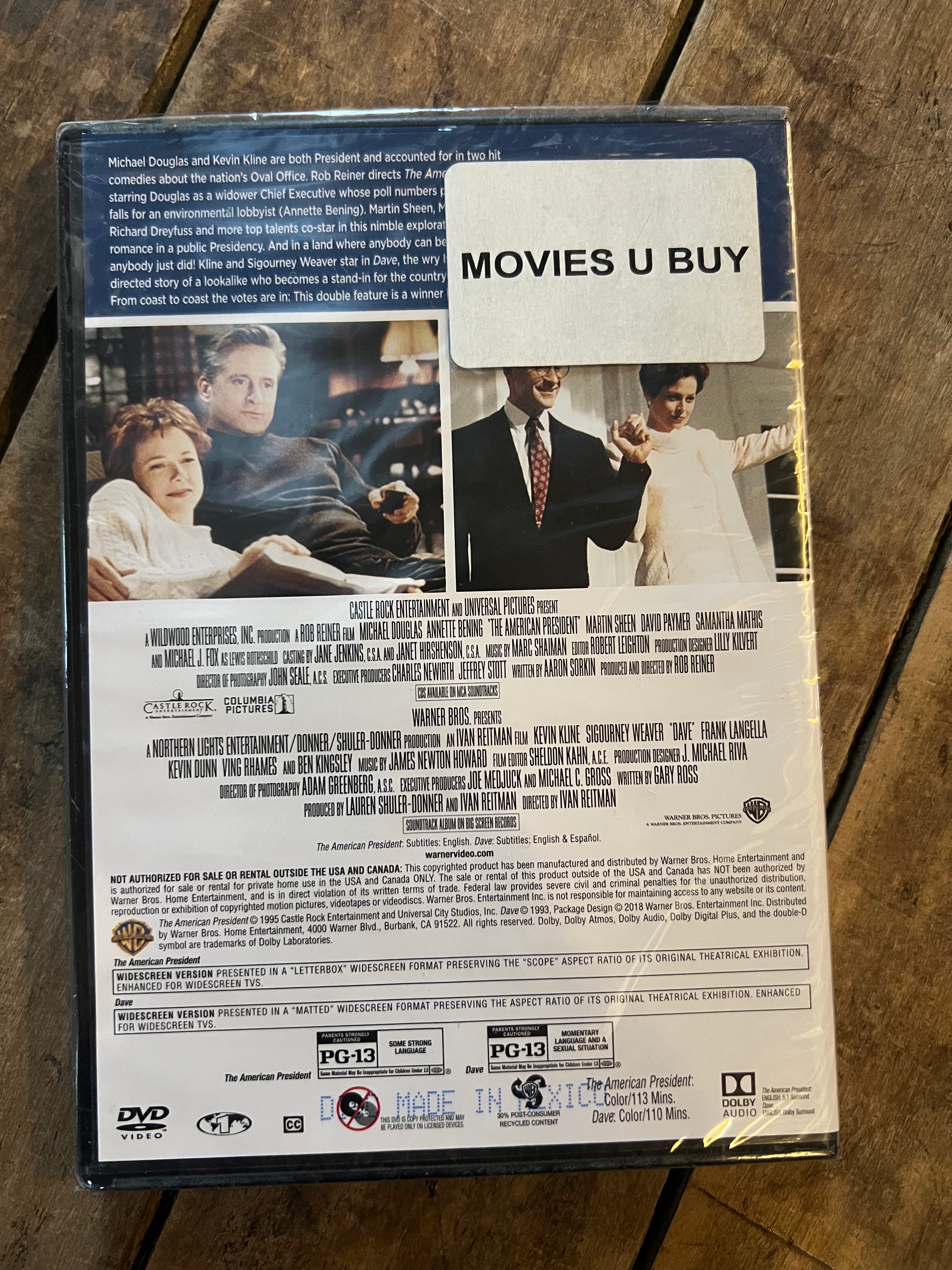 The American President & Dave ( 2 Film Collection DVD) - New Sealed