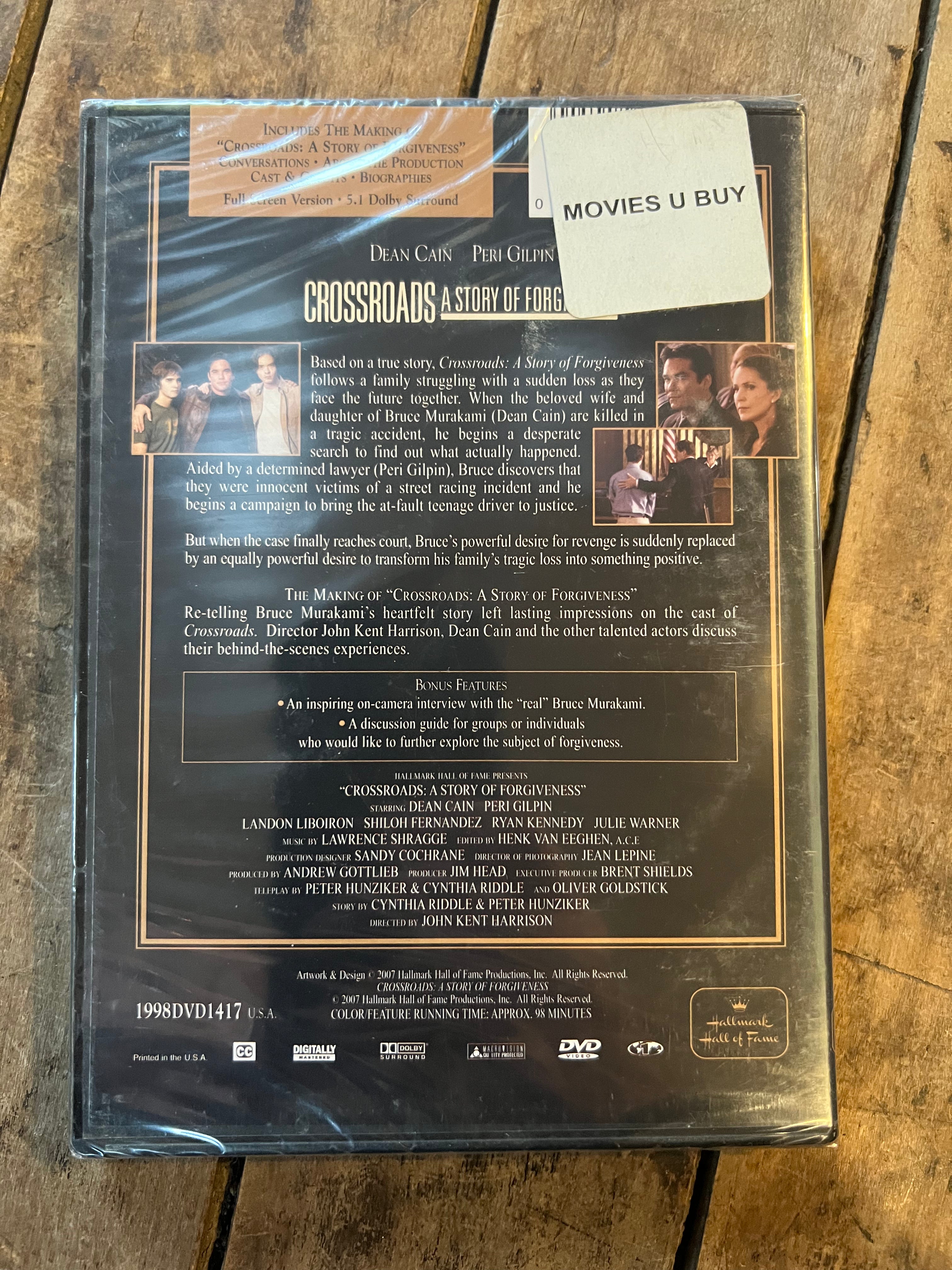 Crossroads A Story of Forgiveness ( DVD 2007) Hallmark Hall Of Fame Movie - Dean Cain & Peri Gilpin- New Sealed