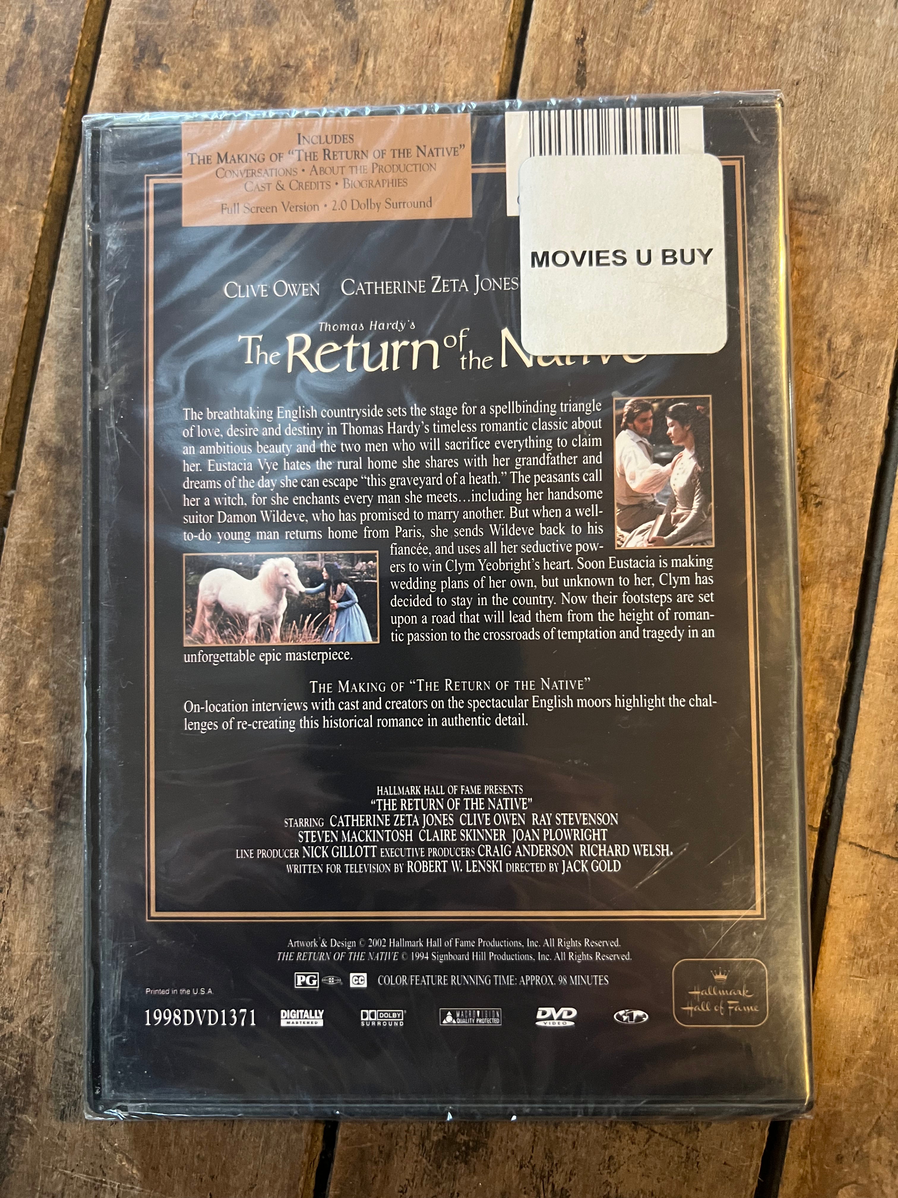 Return Native ( DVD 1994) Hallmark Hall Of Fame Movie -Clive Owen & Catherine Zeta Jones- New Sealed