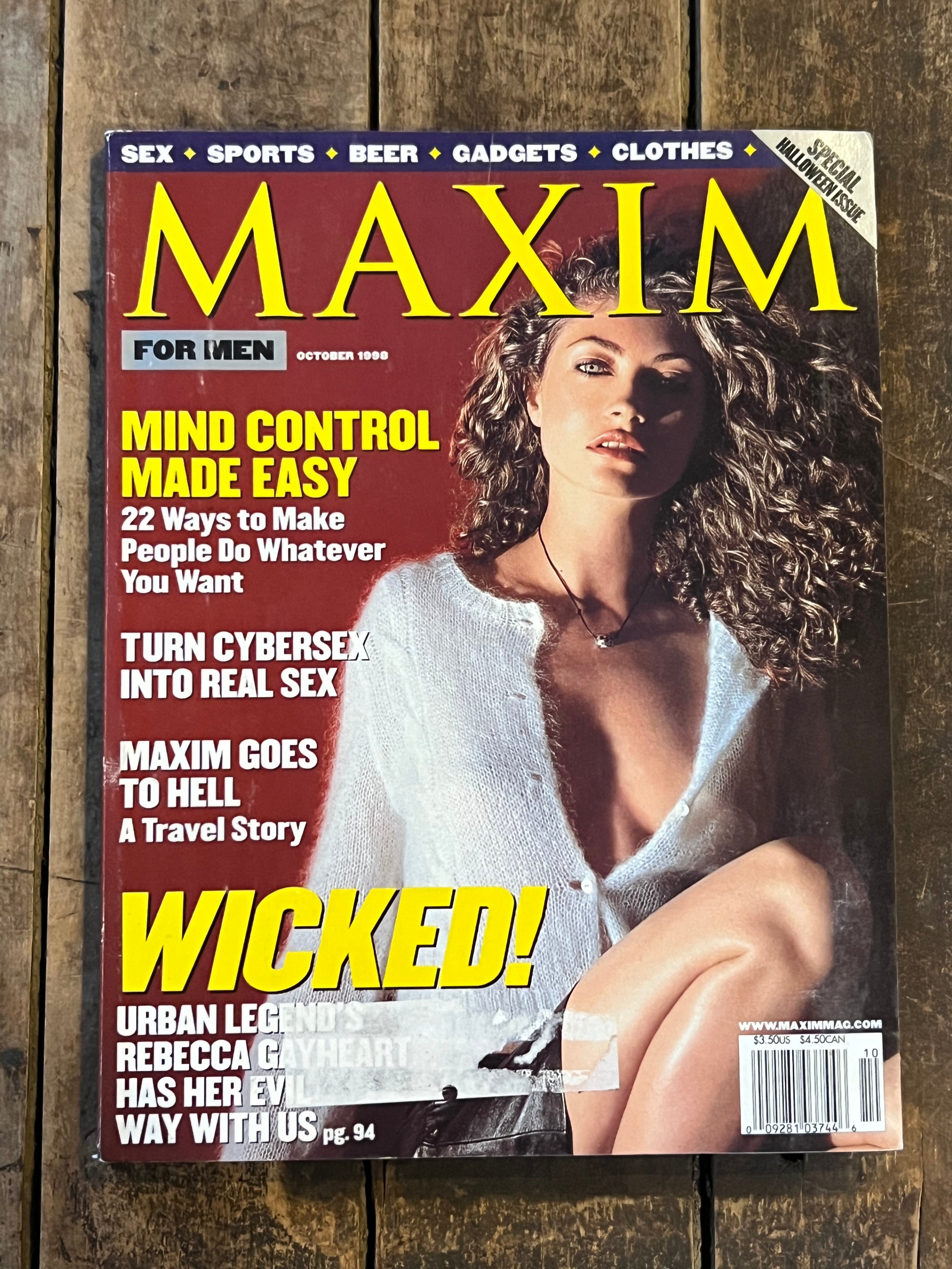 MAXIM Magazine For Men - October 1998 Issue - Rebecca Gayheart Cover