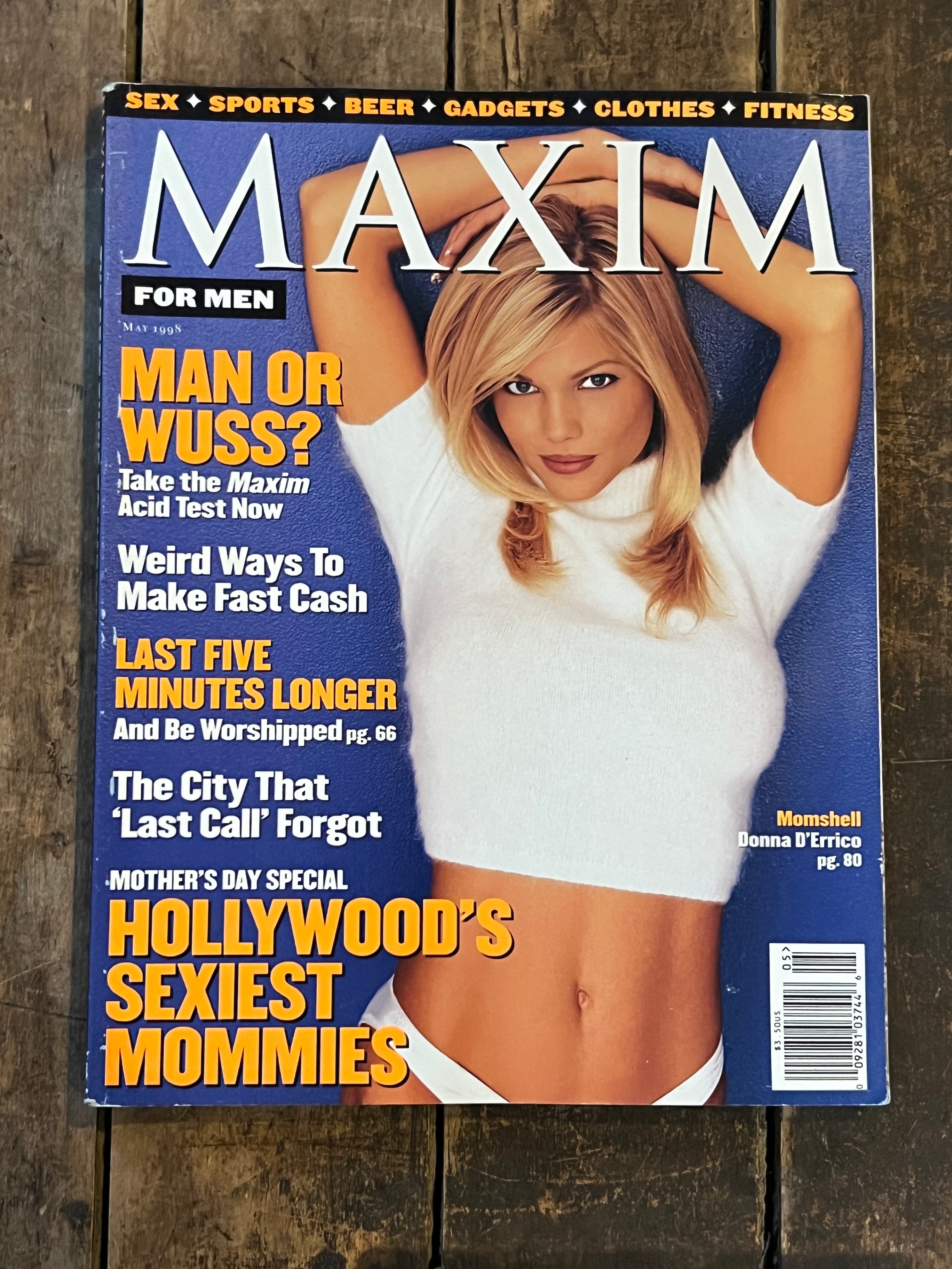 MAXIM Magazine For Men - May 1998 Issue - Donna D’Errico Cover