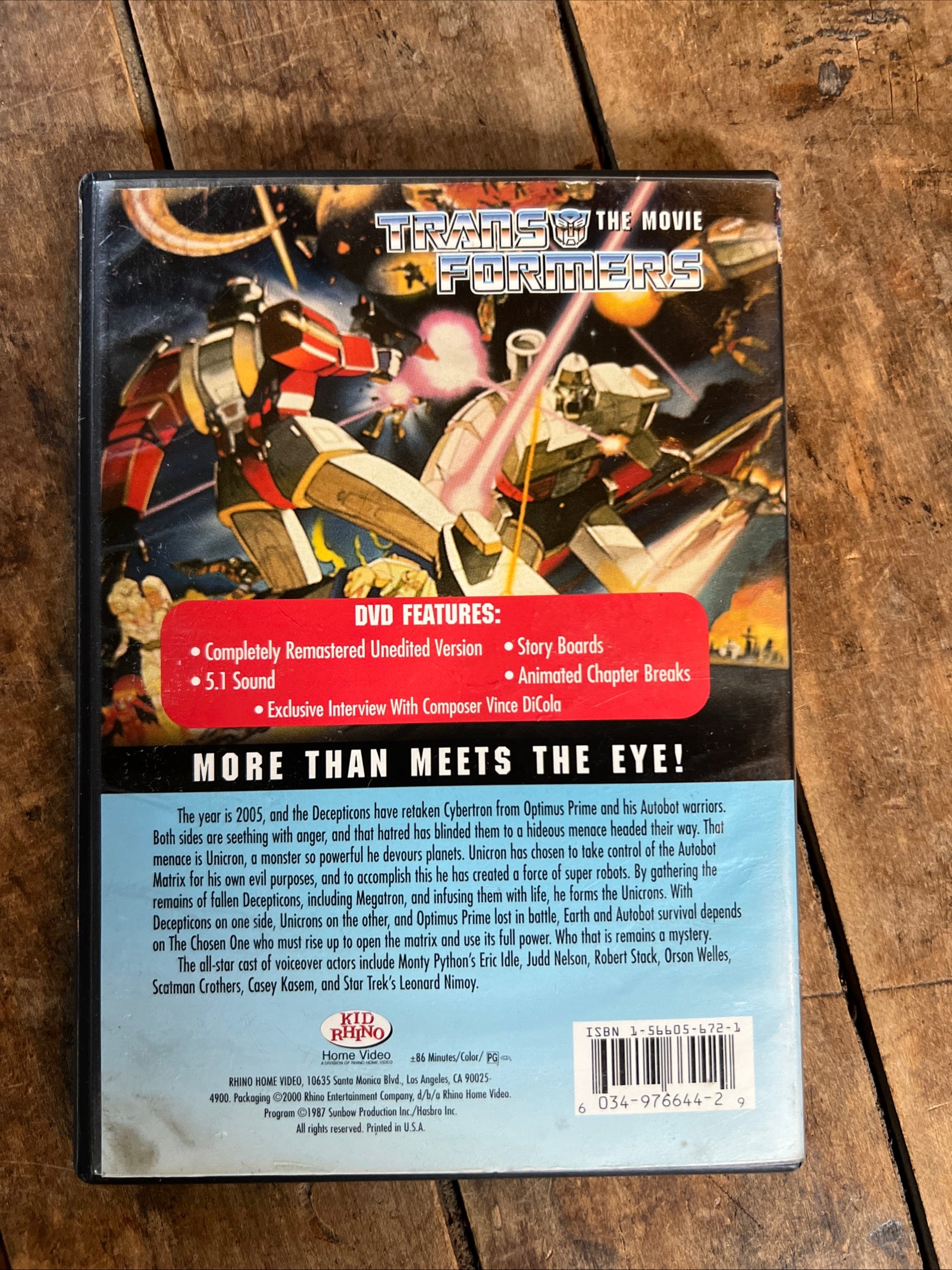 The Transformers The Movie ( DVD 1986 ) Family / Sci-Fi [PG] Special Collector’s Edition