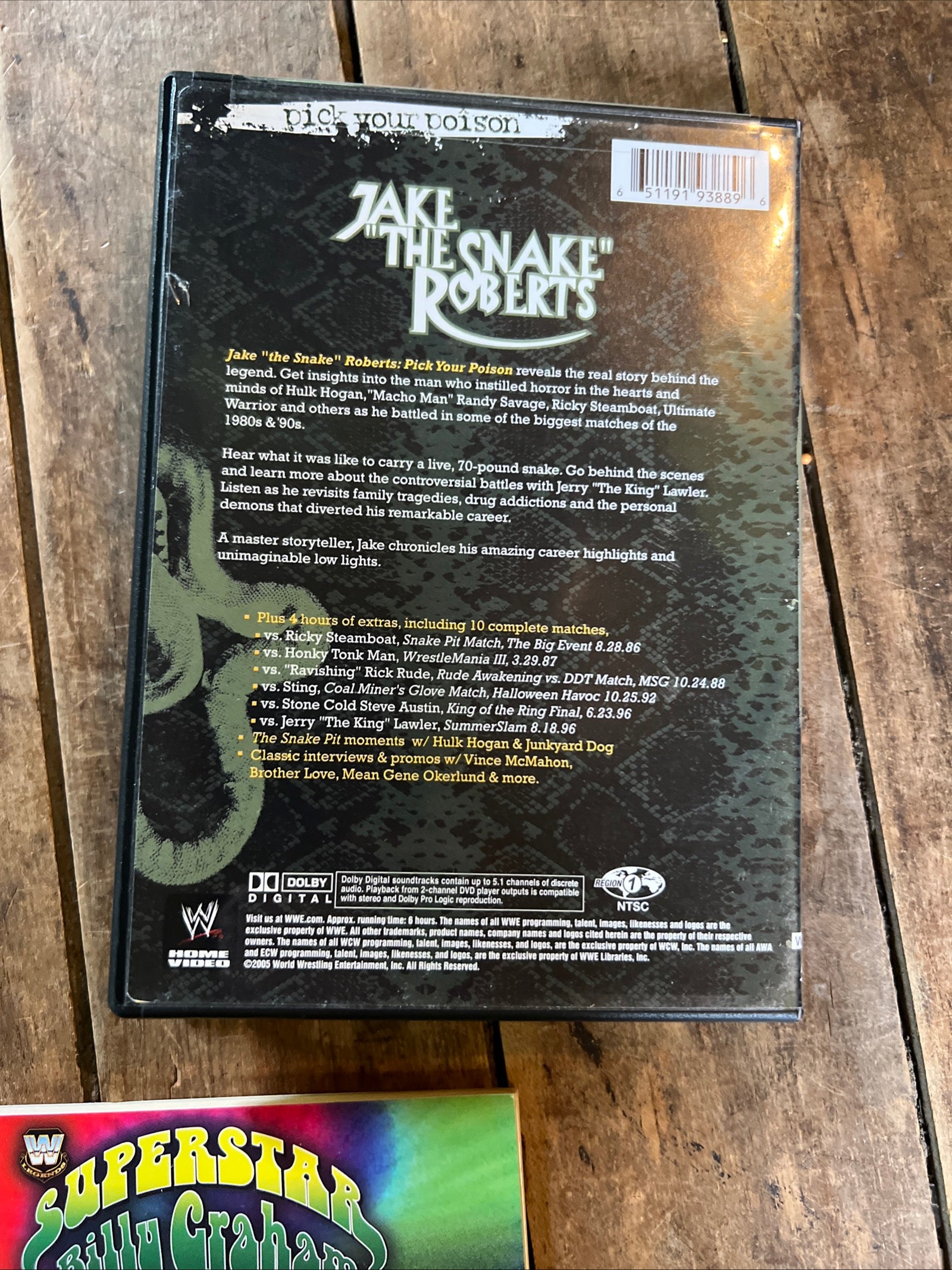 Jake The Snake Roberts ( DVD 2005 ) WWF / WWE [NR] 2 Disc Special Collector’s Edition