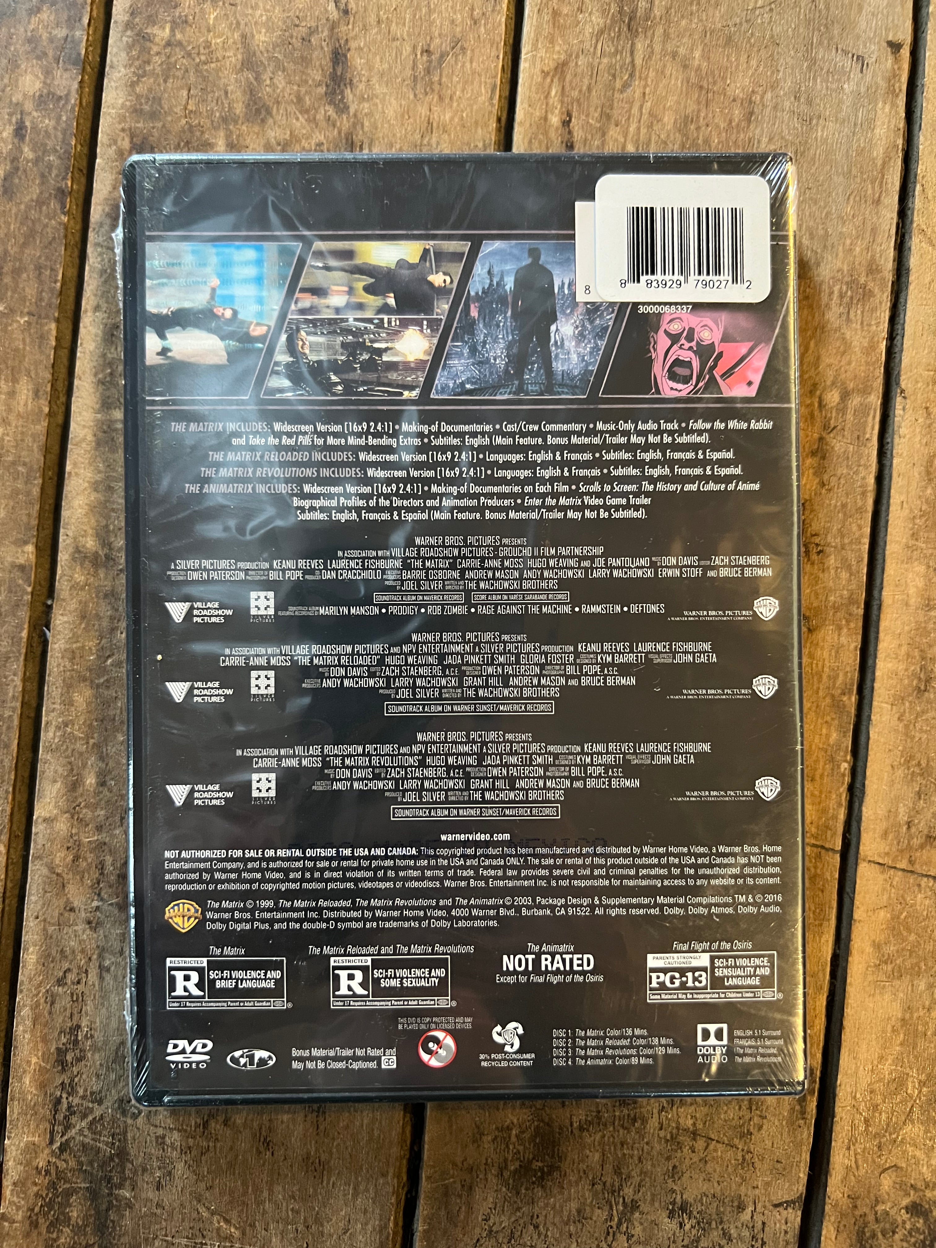 4 Film Favorites: The Matrix Collection (The Matrix / The Matrix Reloaded / The Matrix Revolutions / The Animatrix)