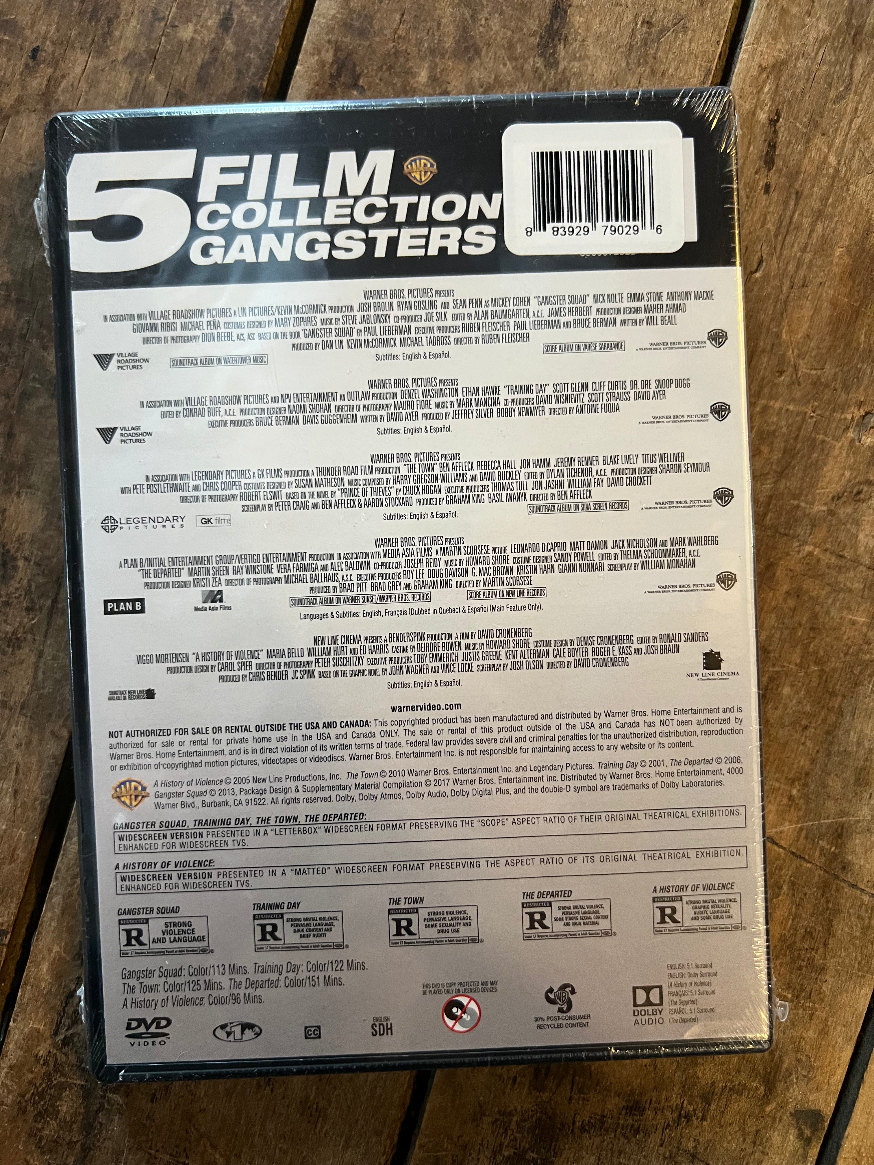 5 Film Collection Gangsters ( DVD Set ) Warner Bros Gangster Movies