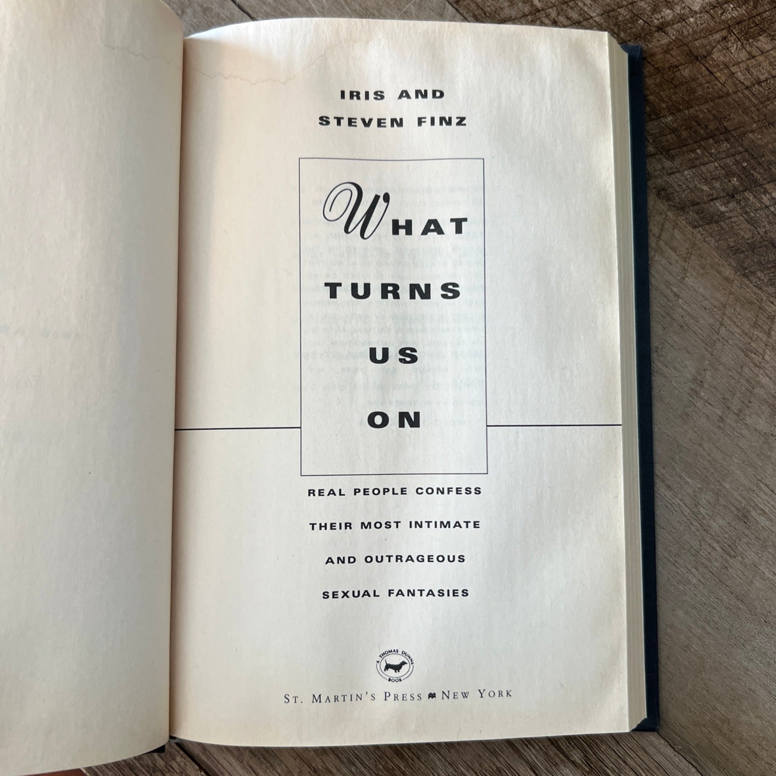 What Turns Us On by Iris And Steven Finz - 1996 Hardcover Erotic Novel