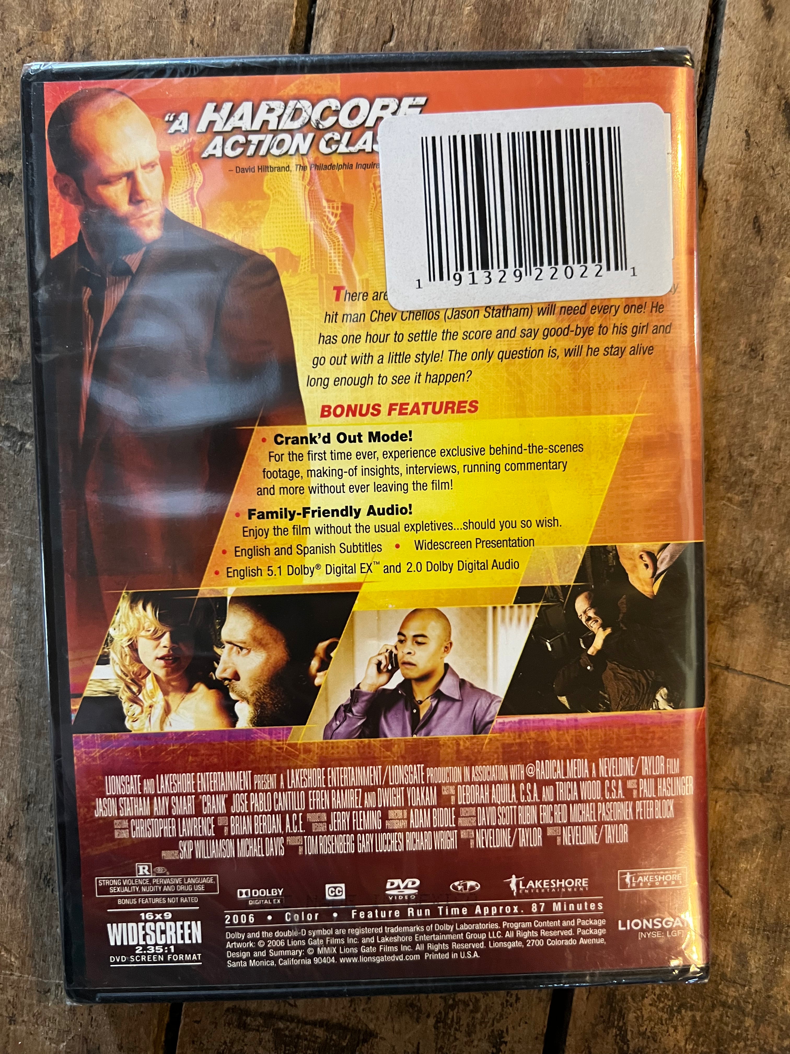 CRANK ( DVD 2006 ) Jason Statham & Amy Smart - New Sealed Movie