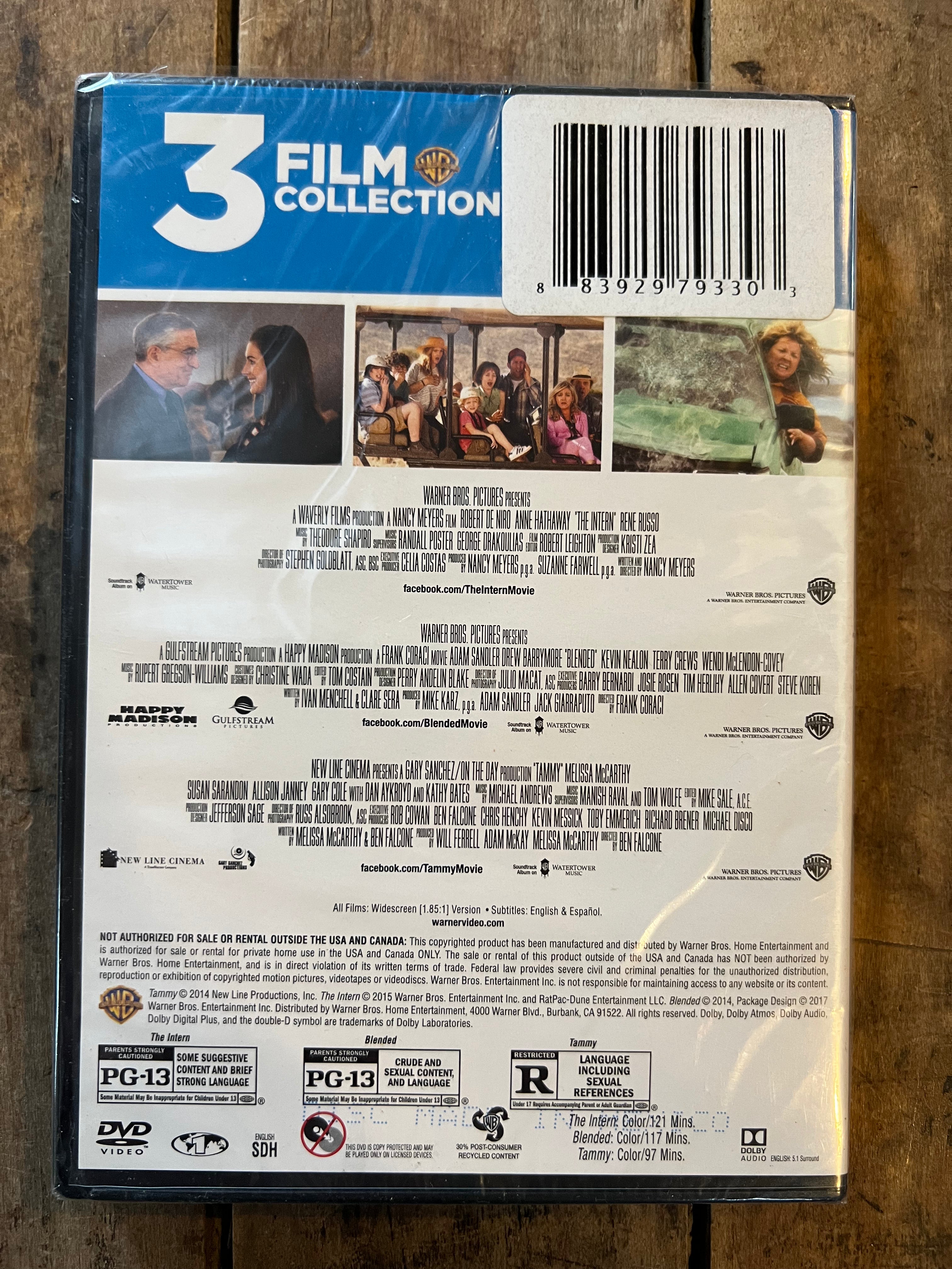 The Intern / Blended / Tammy ( DVD 3 Film Collection ) - New Sealed