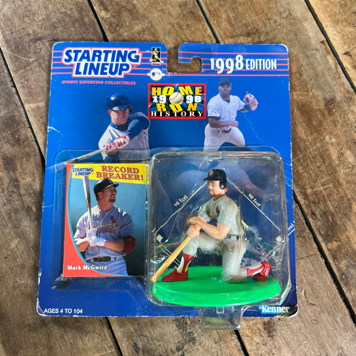 1998 Kenner Starting Lineup - Home Run History Record Breaker MLB St Louis Cardinals Mark McGwire Action Figure