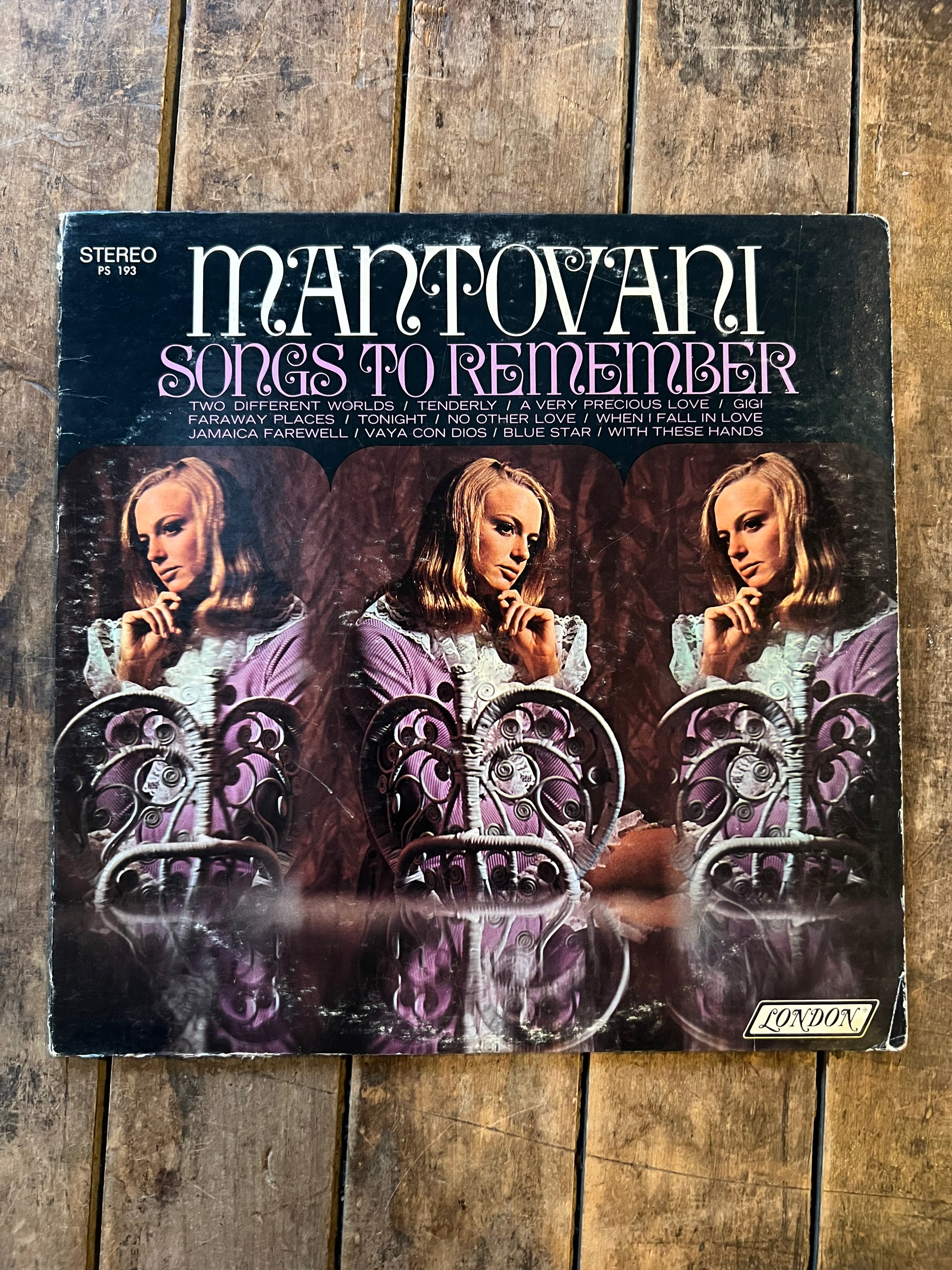 Mantovani - Songs To Remember - 1960 London Records - LP Vinyl Album