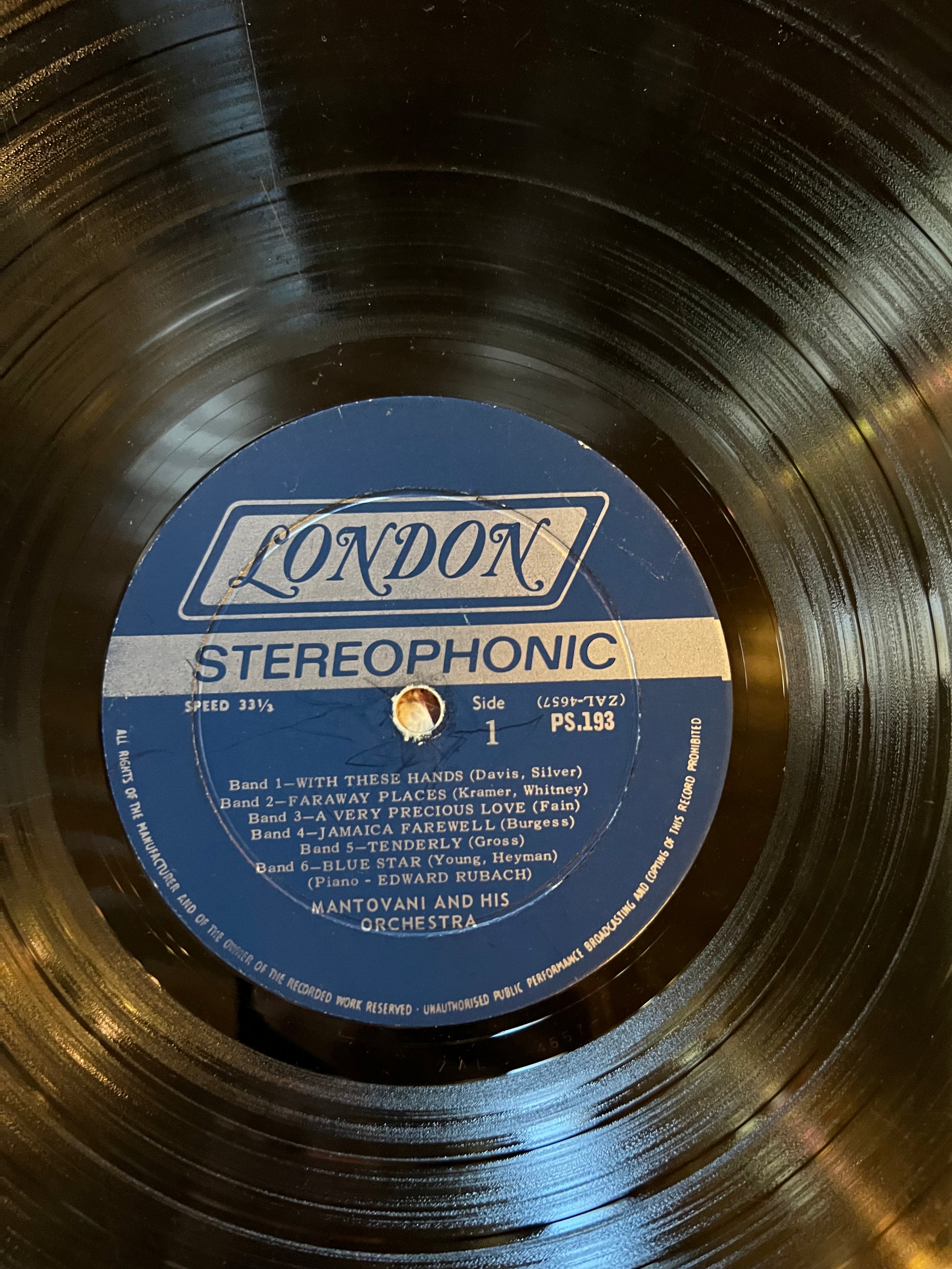 Mantovani - Songs To Remember - 1960 London Records - LP Vinyl Album