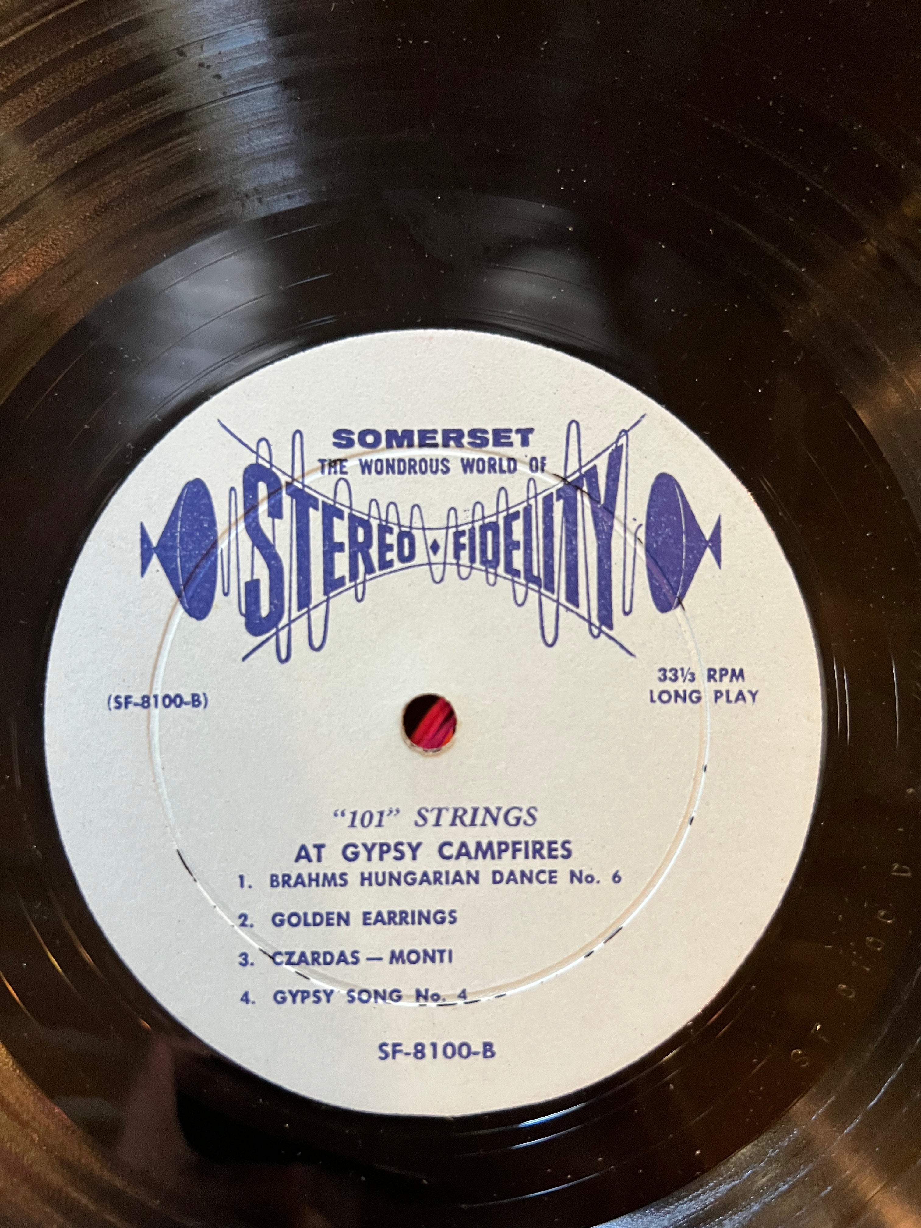 101 Strings - Gypsy Campfires - 1958 Record - LP Vinyl Album