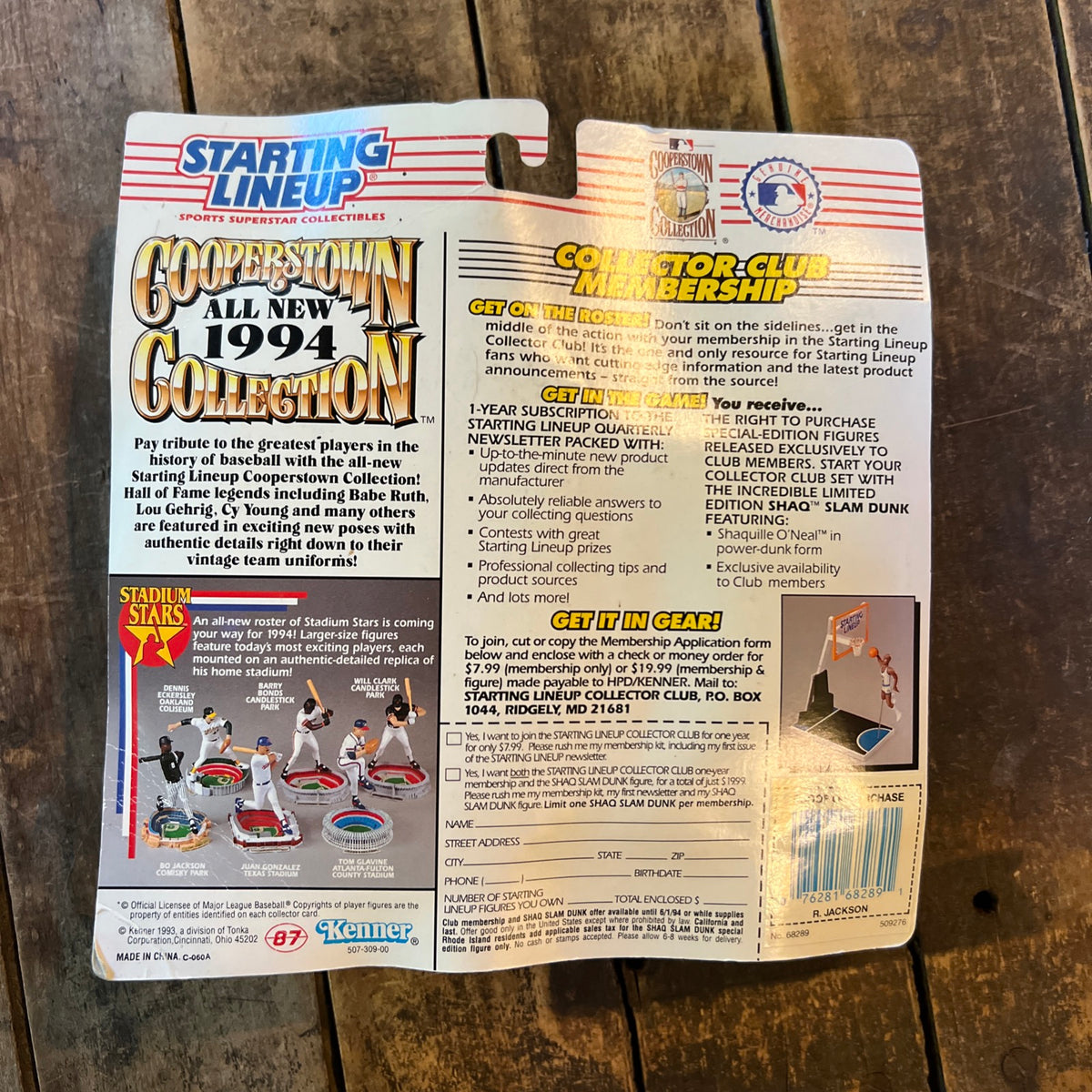 1994 Kenner Starting Lineup - The All New Cooperstown Collection MLB New York Yankees Reggie Jackson Action Figure