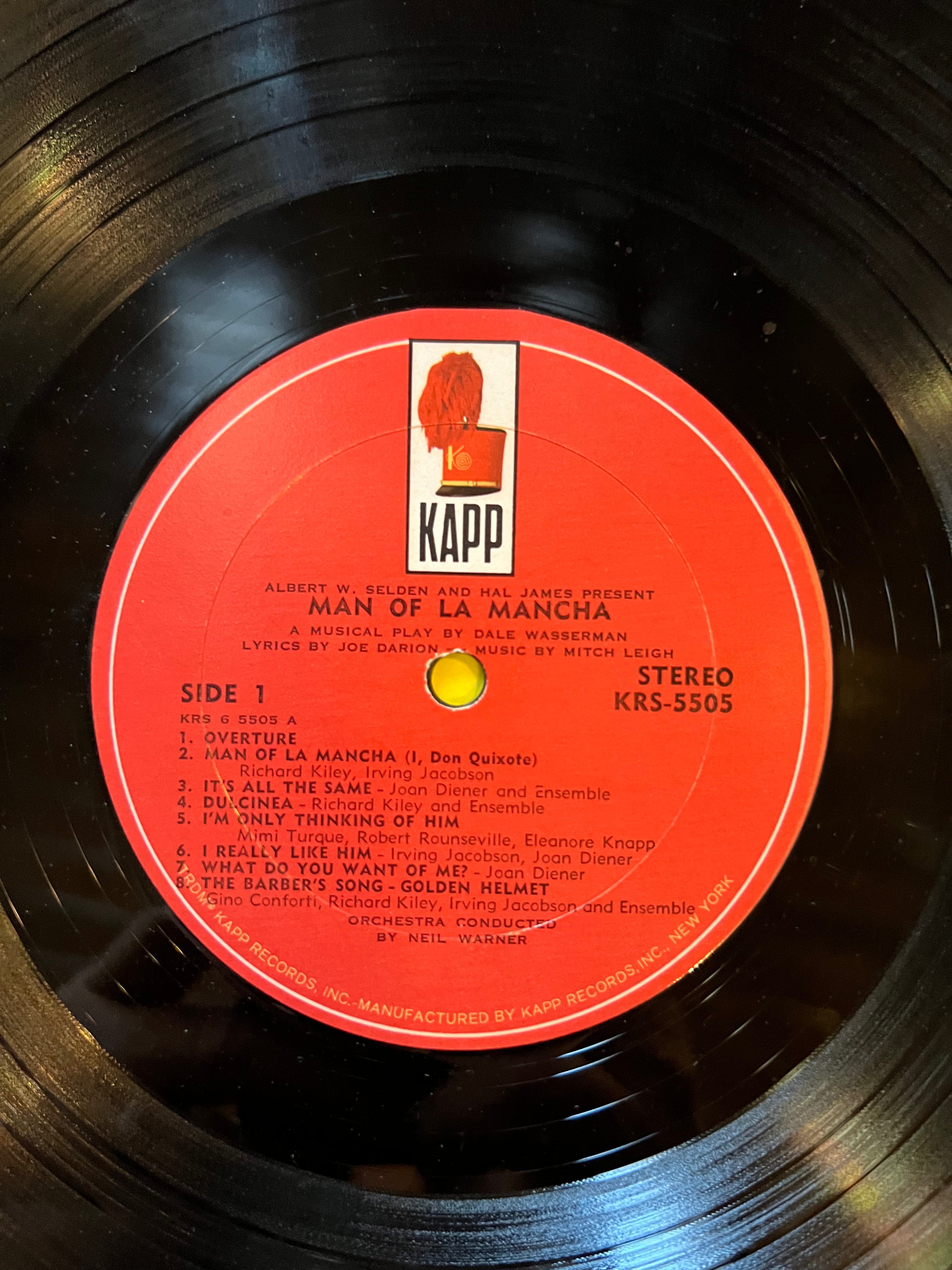 Man Of La Mancha - 1966 Original Cast Record - LP Vinyl Musical Album