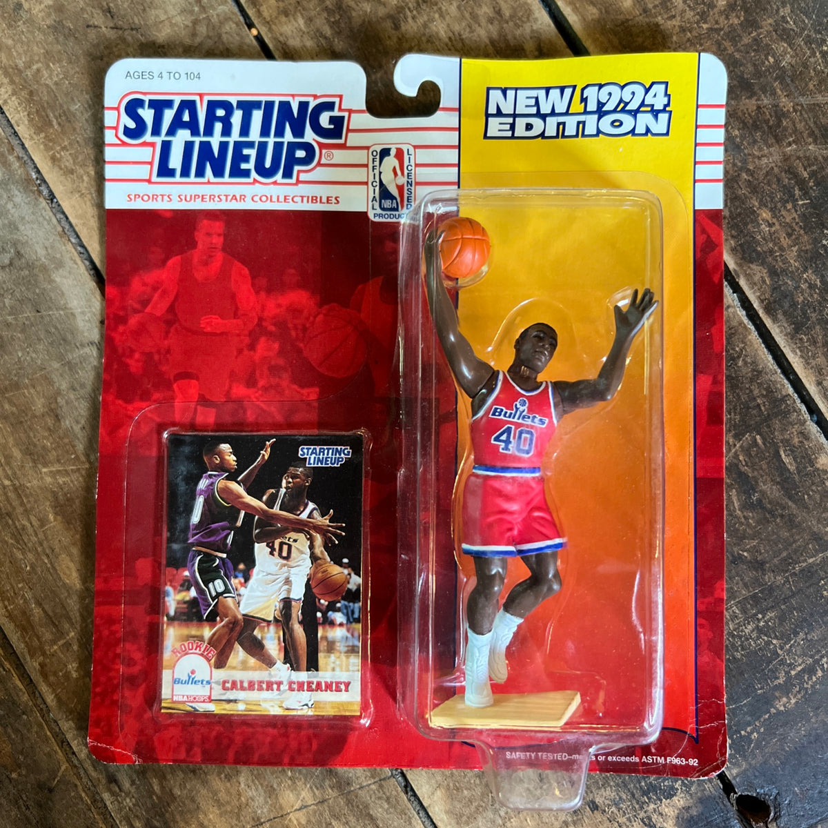 1994 Kenner Starting Lineup - NBA Washington Bullets Calbert Cheaney Action Figure