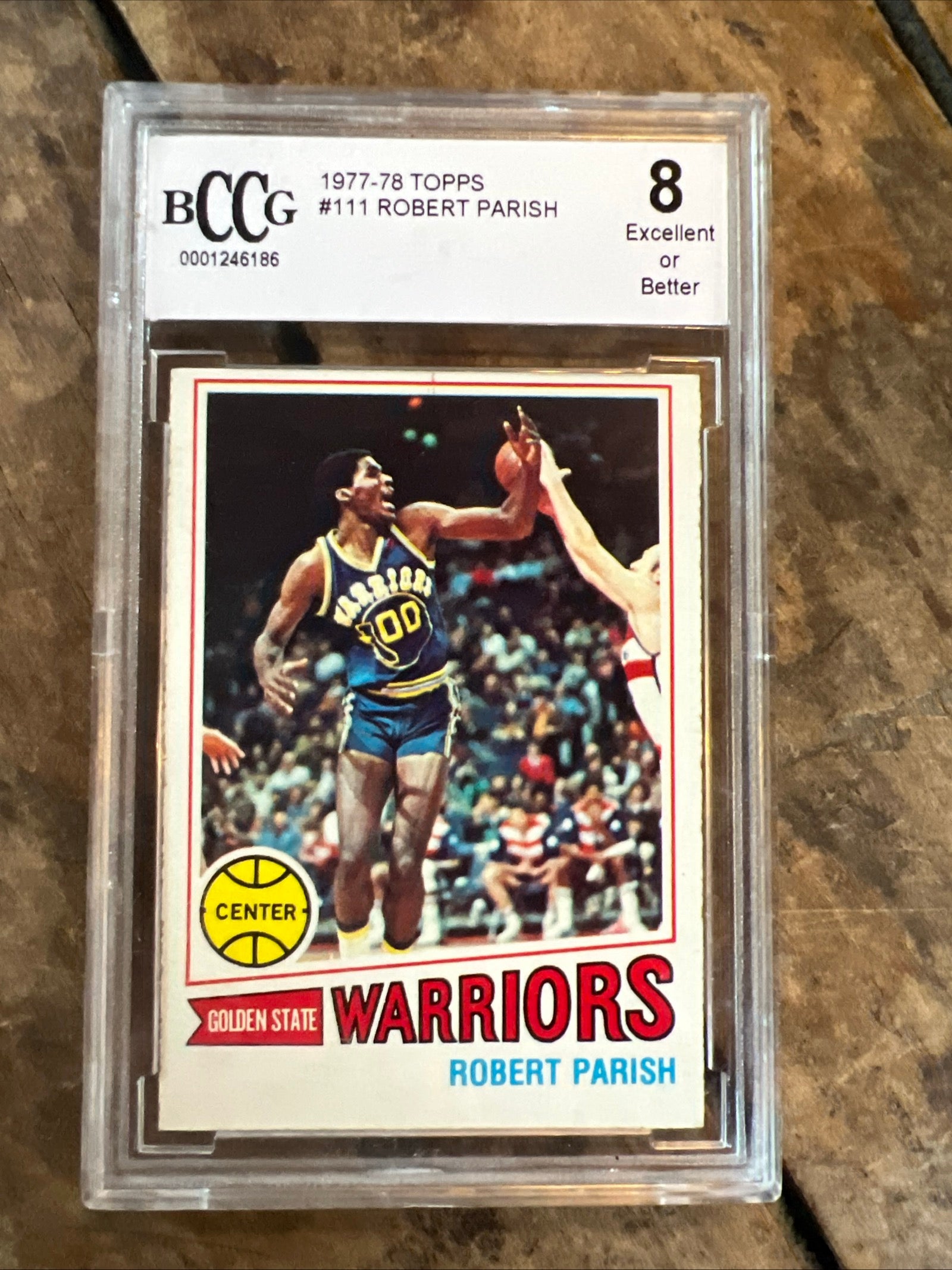 1977-78 Topps Rookie Card - Robert Parish Golden State Warriors - Beckett 8 RC