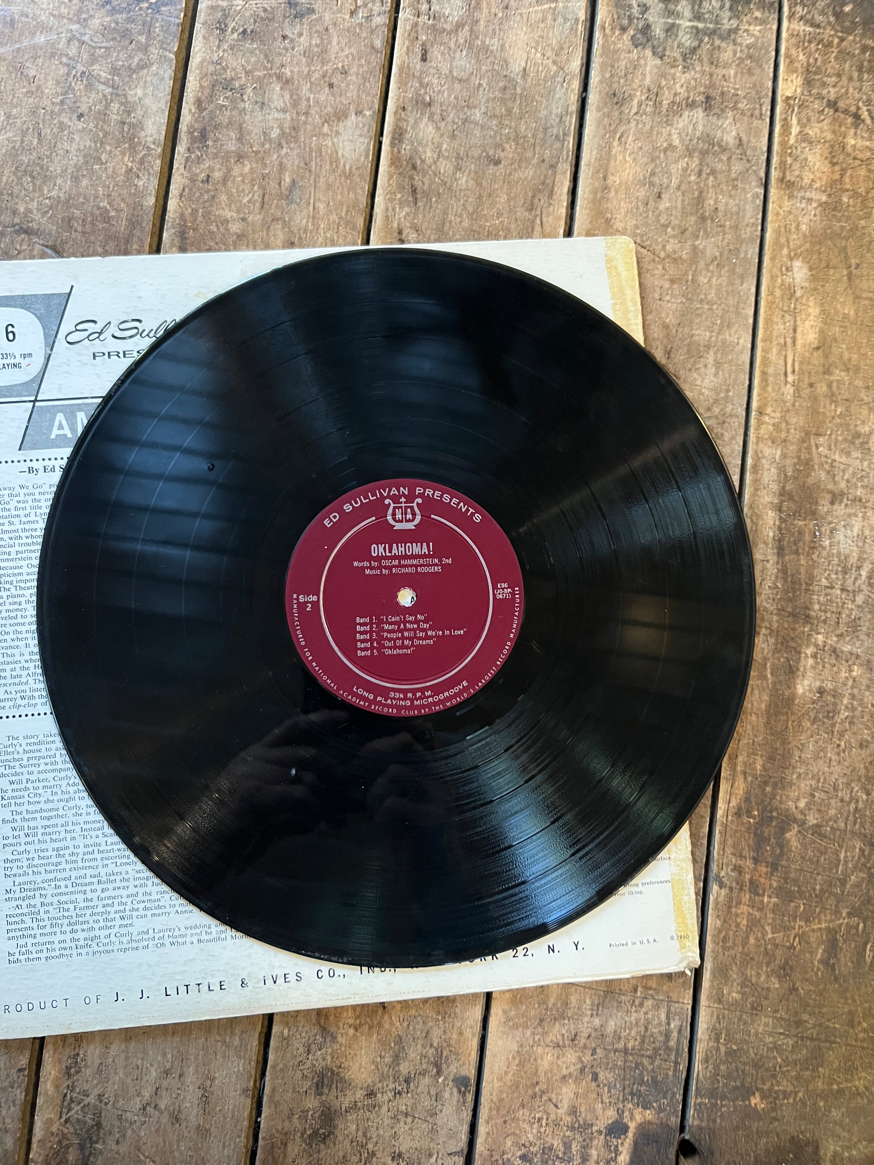 Ed Sullivan Presents - Oaklahoma - 1959 Record - LP Vinyl Album
