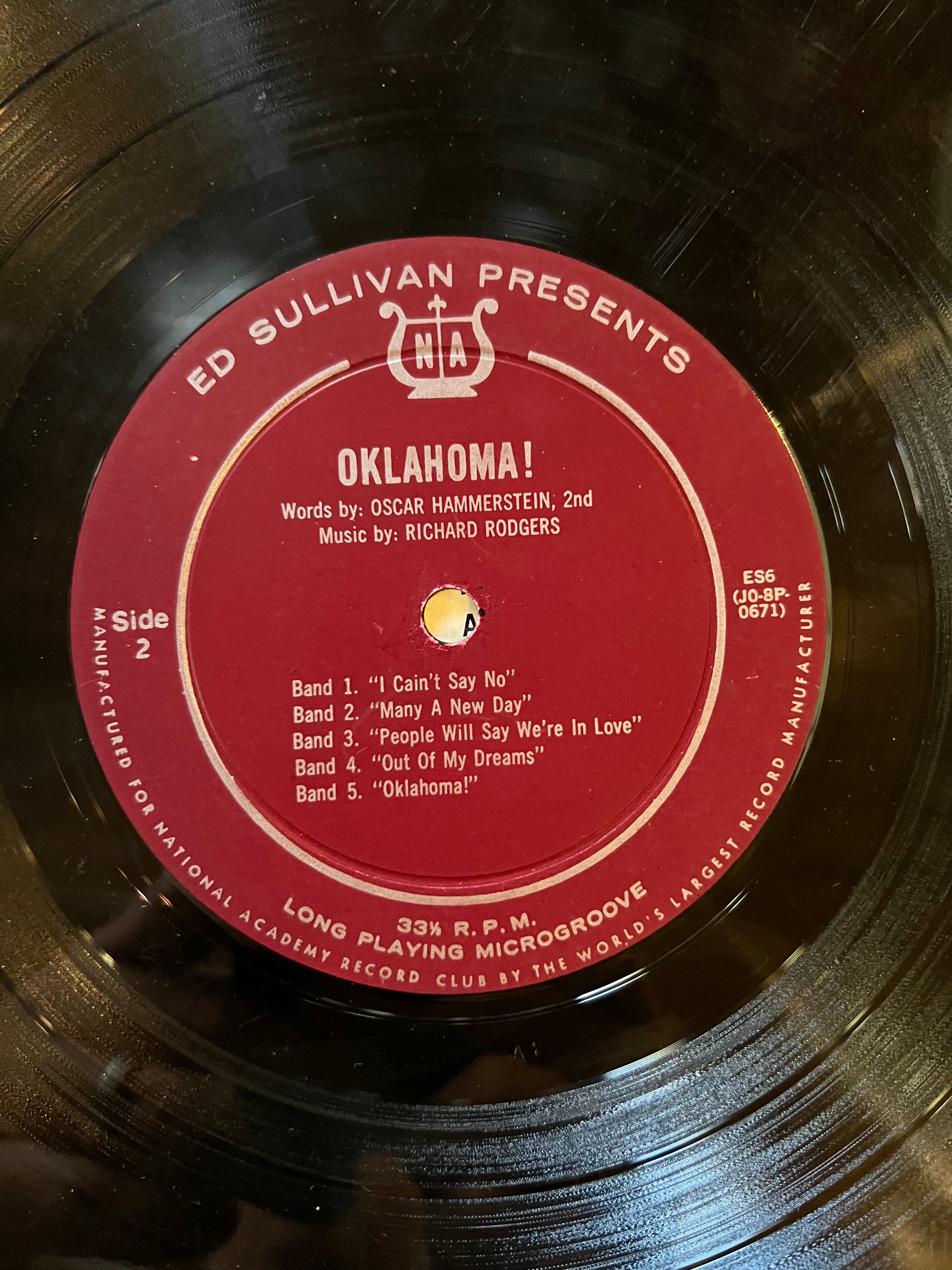 Ed Sullivan Presents - Oaklahoma - 1959 Record - LP Vinyl Album