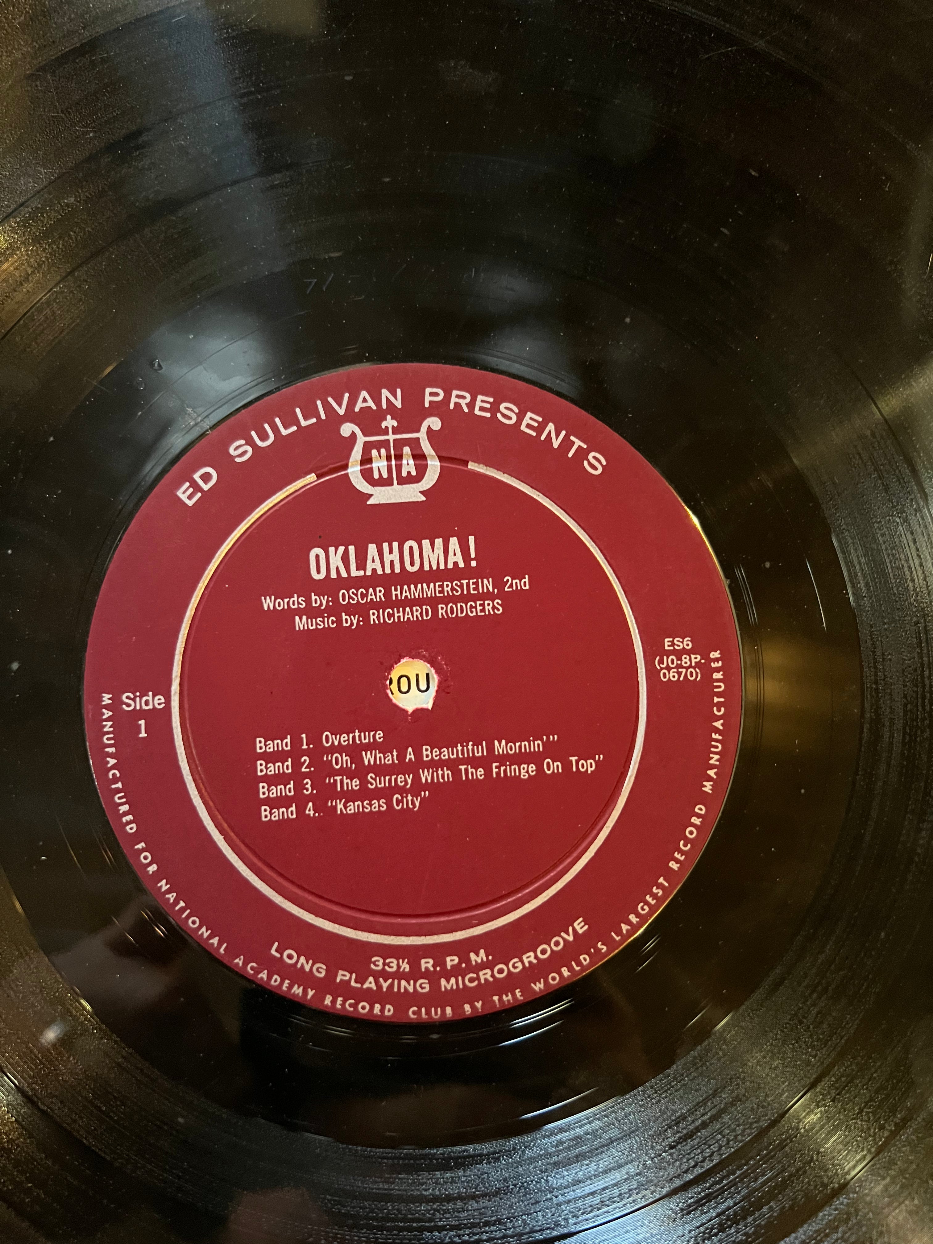 Ed Sullivan Presents - Oaklahoma - 1959 Record - LP Vinyl Album
