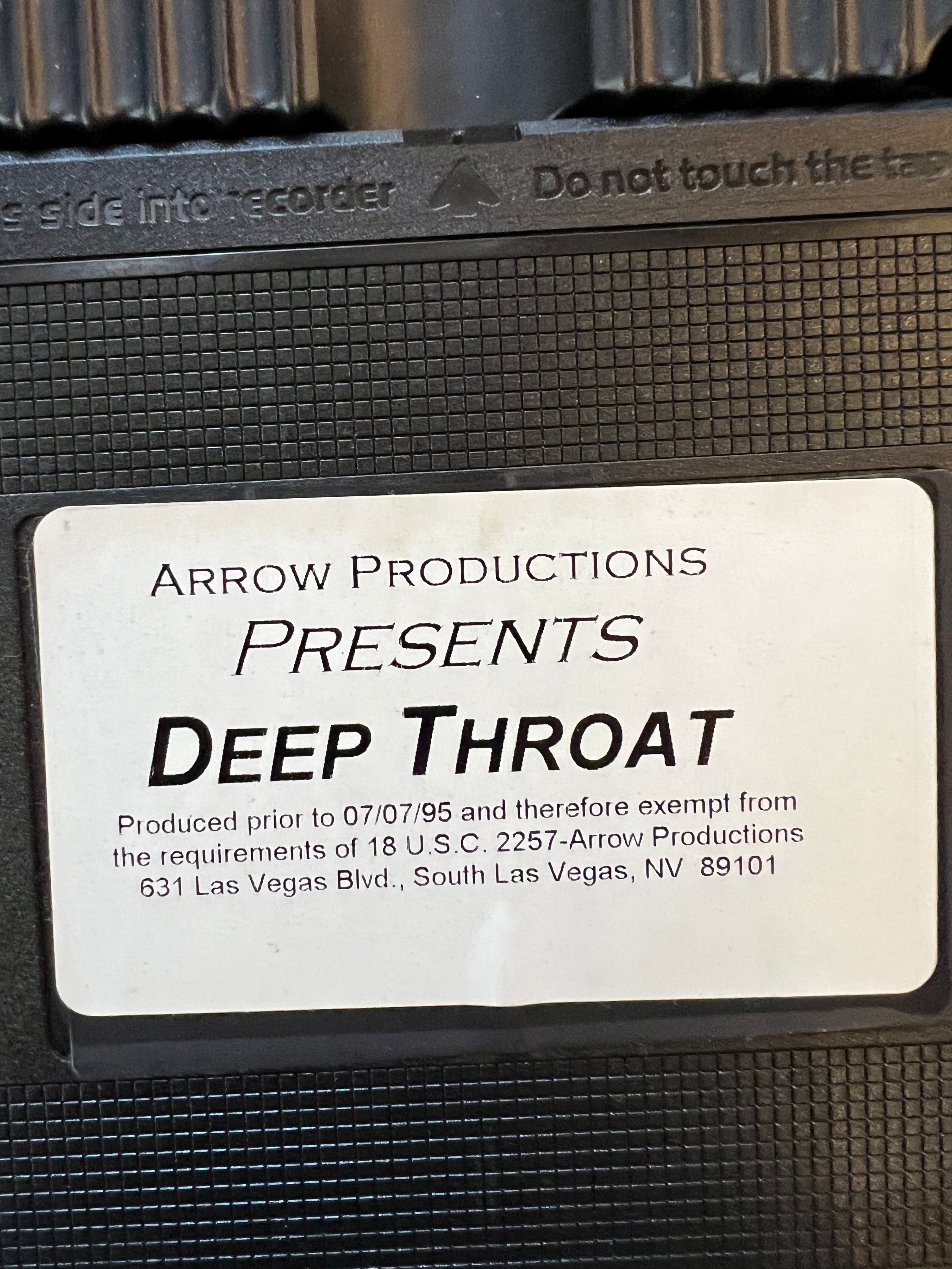 Deep Throat (1972 VHS) X- Rated Movie - Original BIG BOX VHS