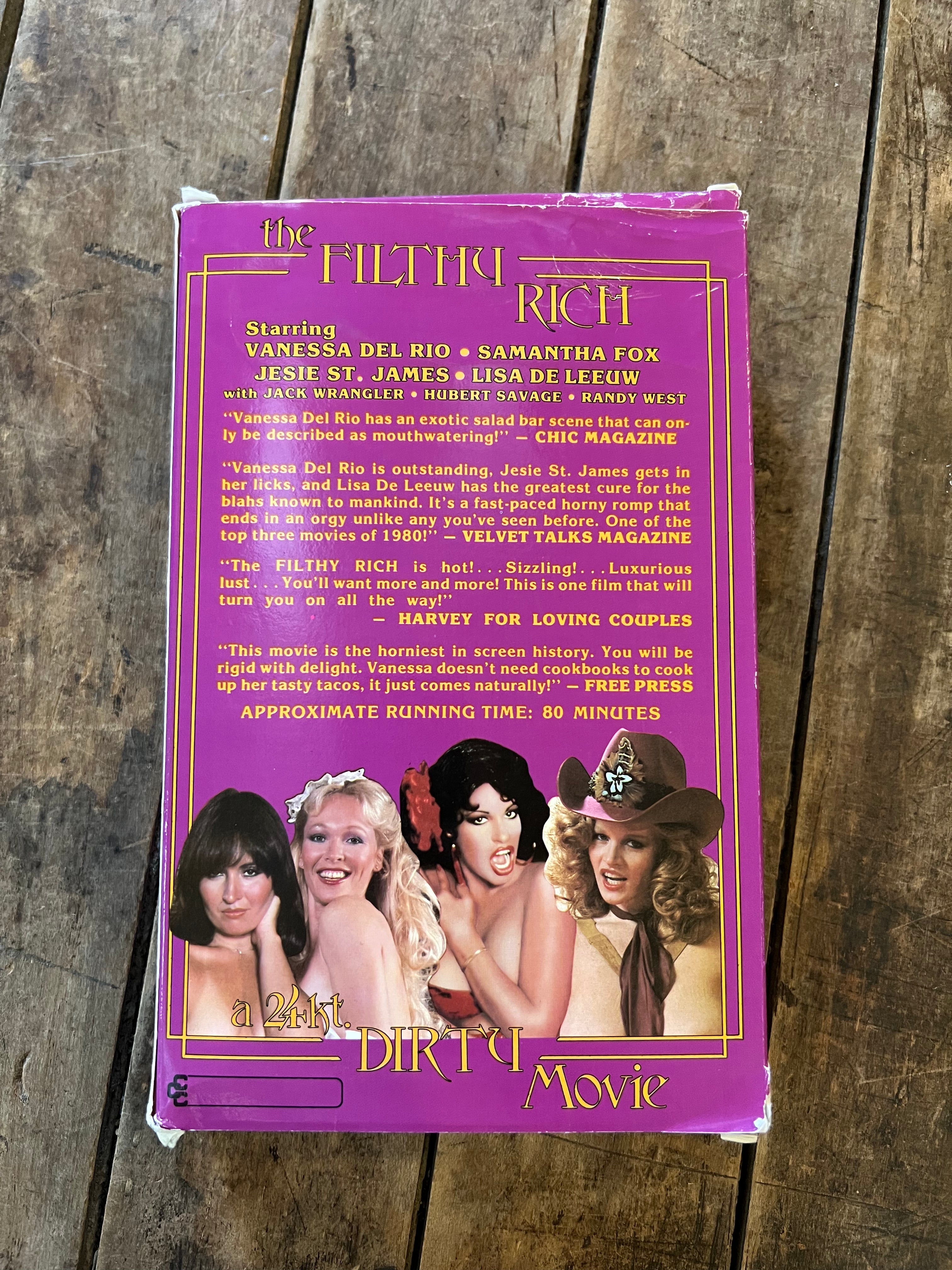 The Filthy Rich (1980 VHS ) - X-Rated Big Box VHS Movie