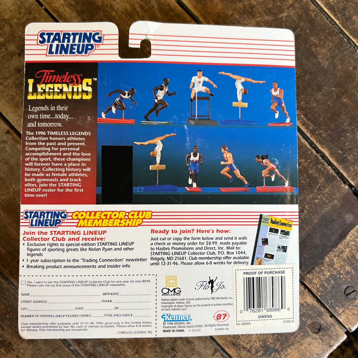1996 Kenner Starting Lineup - Timeless Legends Jesse Owens Action Figure