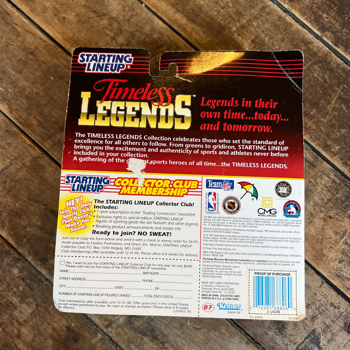1995 Kenner Starting Lineup - Timeless Legends Joe Louis Action Figure