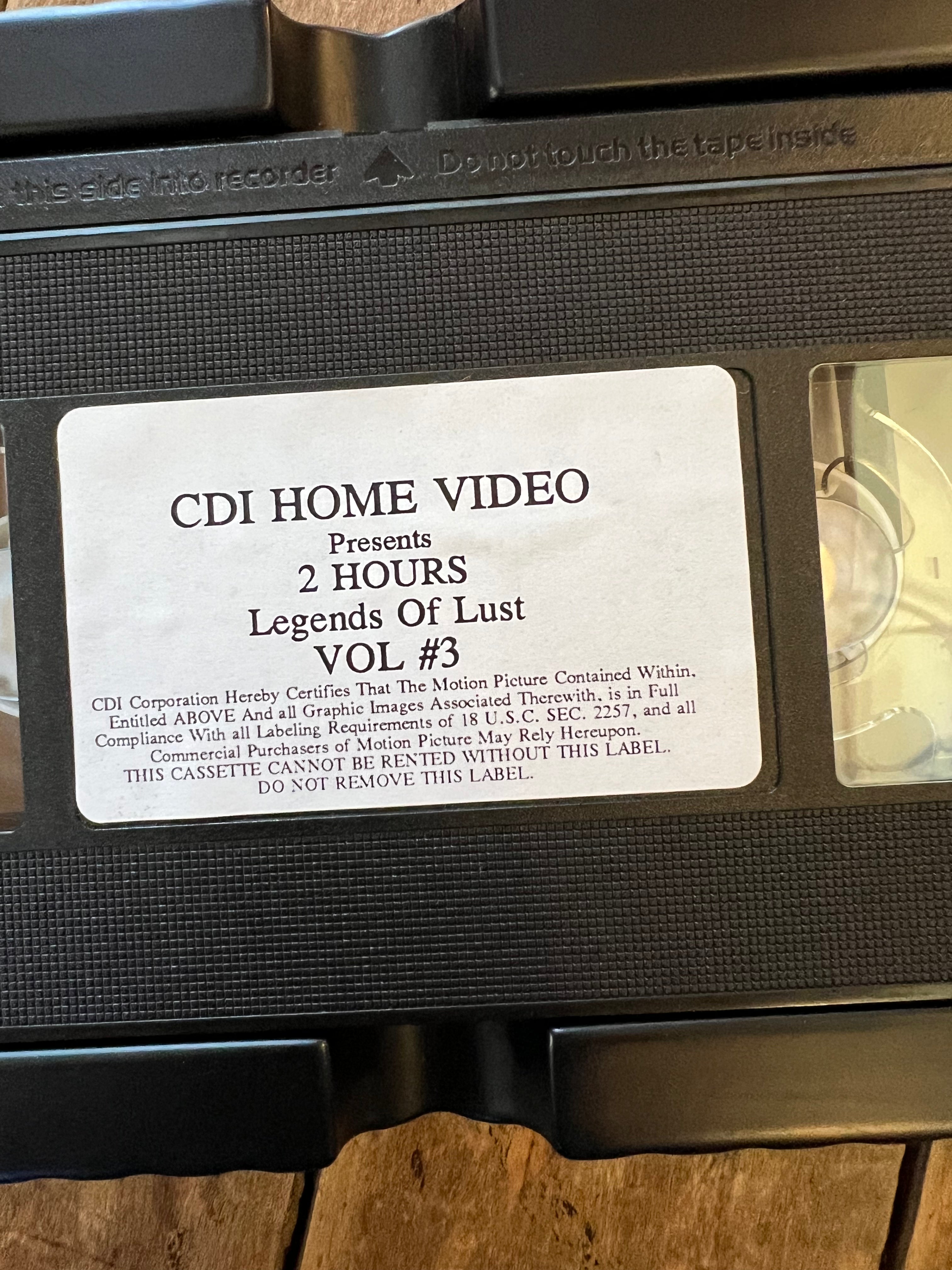 Legends of Lust Volume #3 - XXX RATED VHS - Starring Susan Hart & Taija Rea