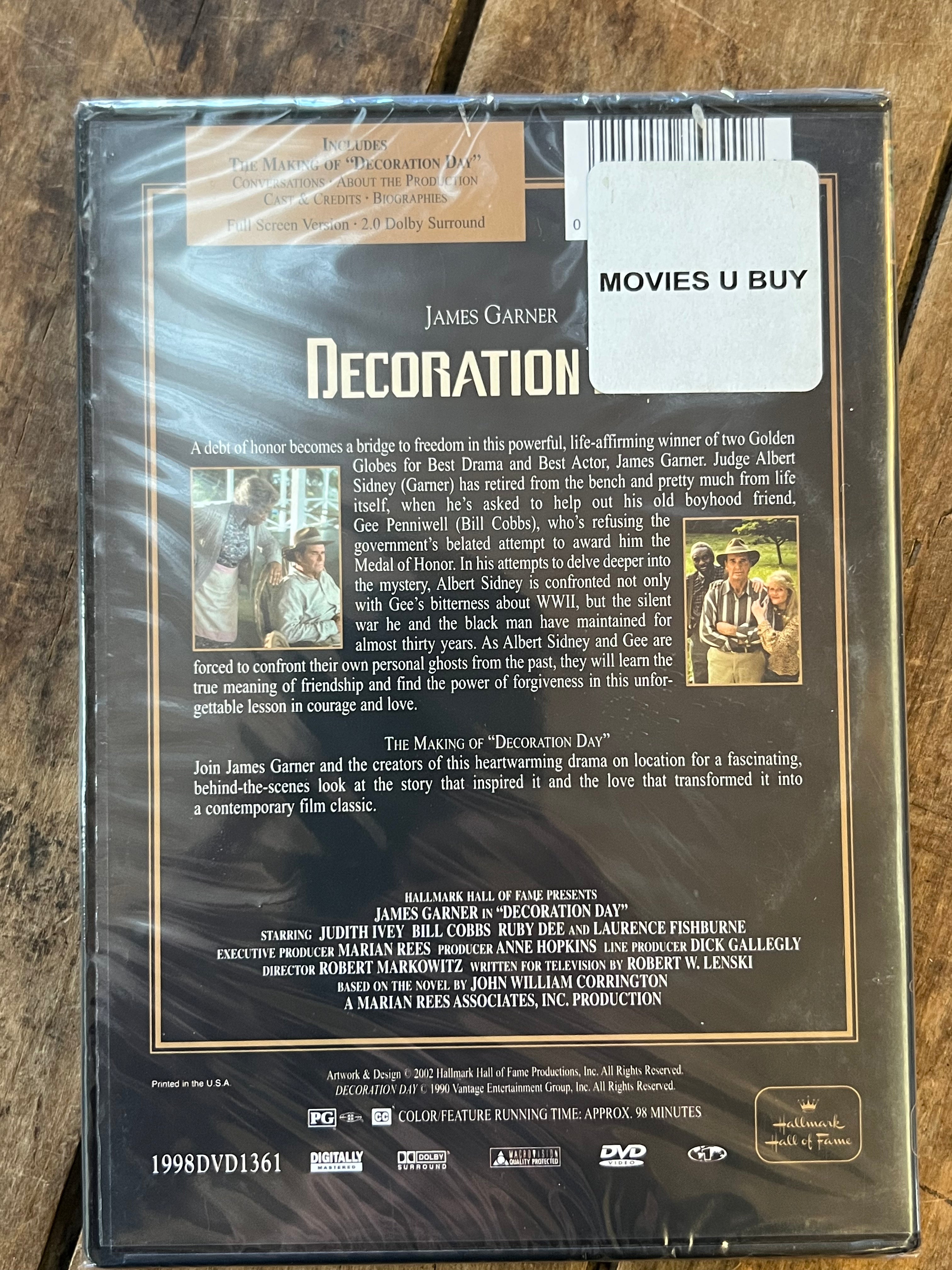 Decoration Day ( DVD 1990) Hallmark Hall Of Fame Movie -James Garner - New Sealed