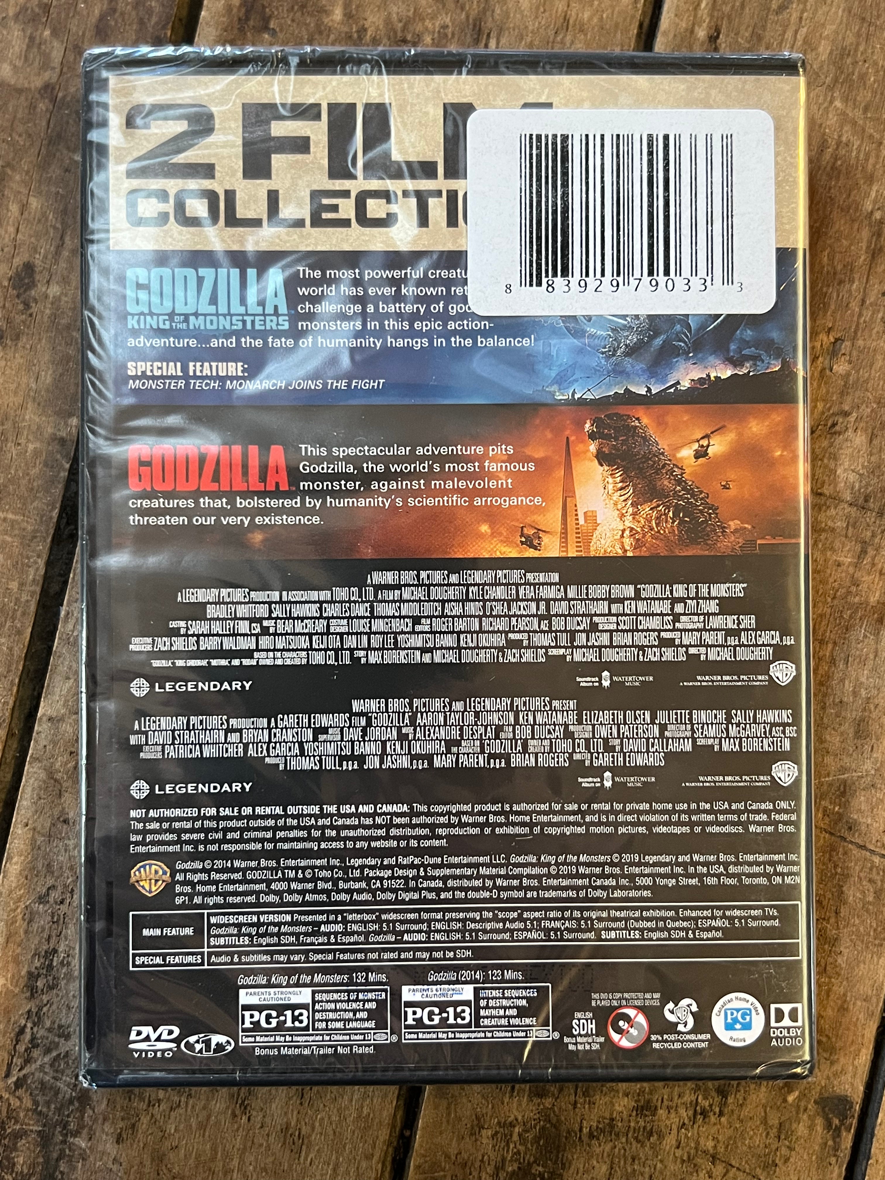 Godzilla & Godzilla King of the Monsters ( DVD 2 Film Collection ) New Sealed