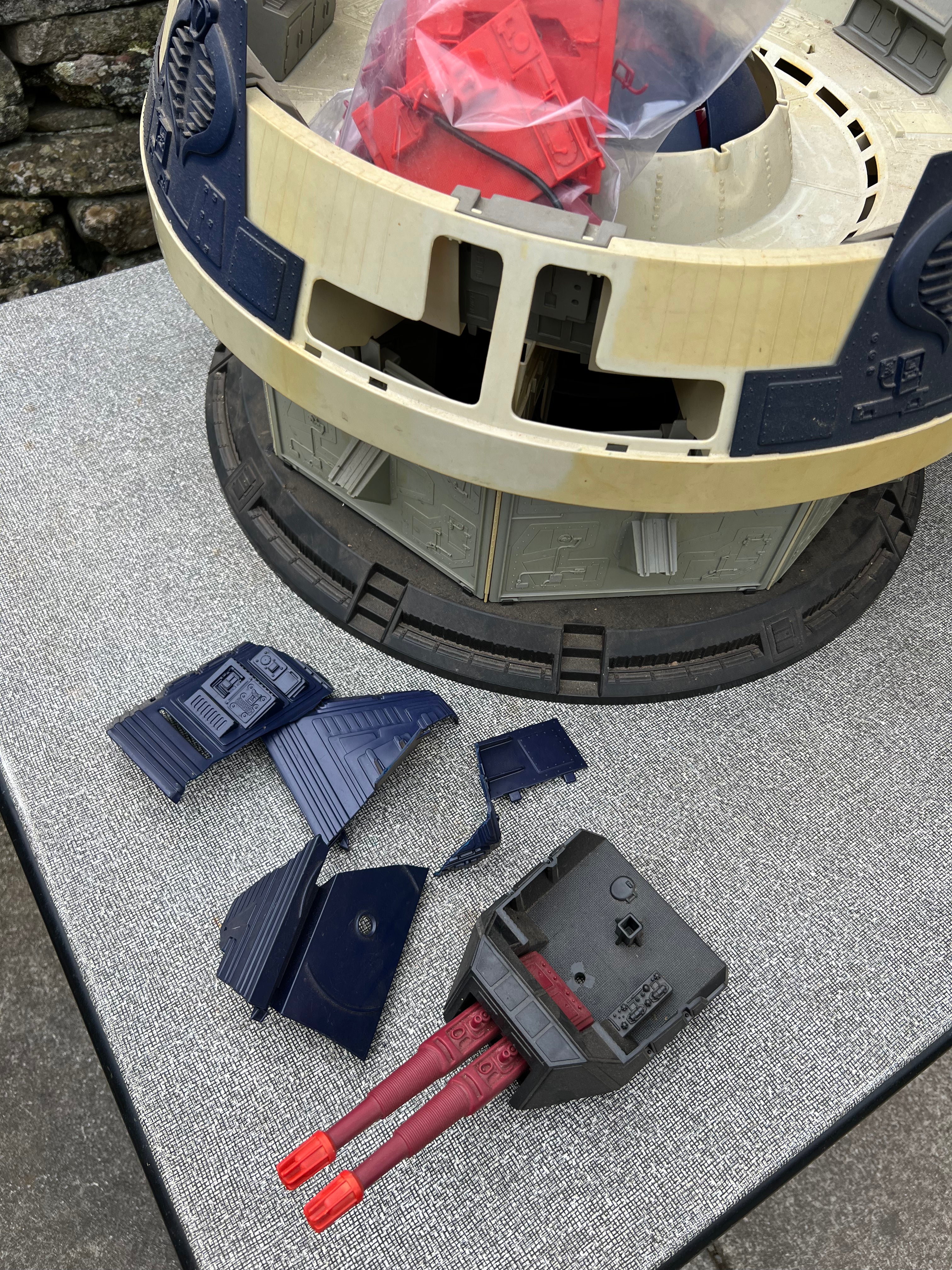 1986 Hasbro GI JOE- Cobra Terror Drome playset & Firebat with AVAC Jet