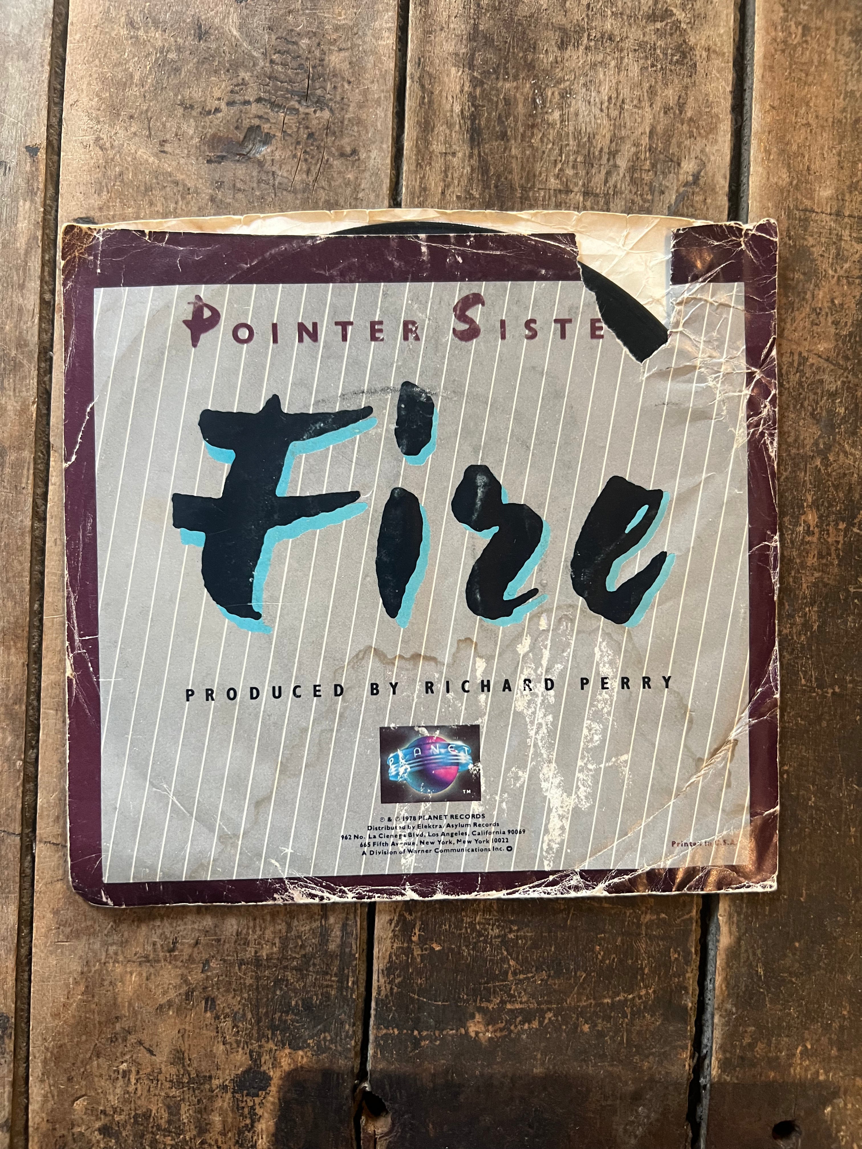 Pointer Sisters - FIRE - from the album ENERGY- 1978 Planet Records - 45 Record Vinyl Album