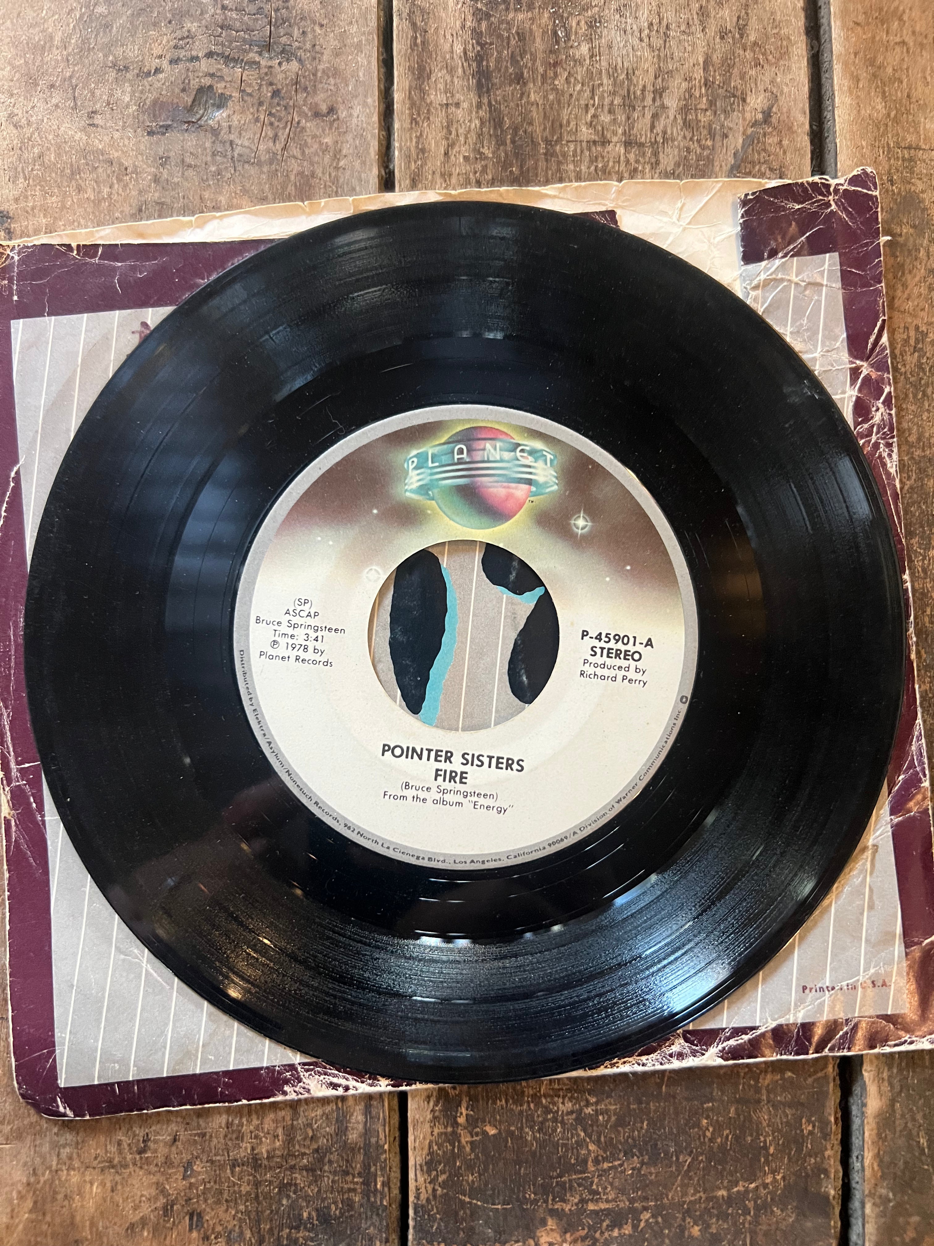 Pointer Sisters - FIRE - from the album ENERGY- 1978 Planet Records - 45 Record Vinyl Album
