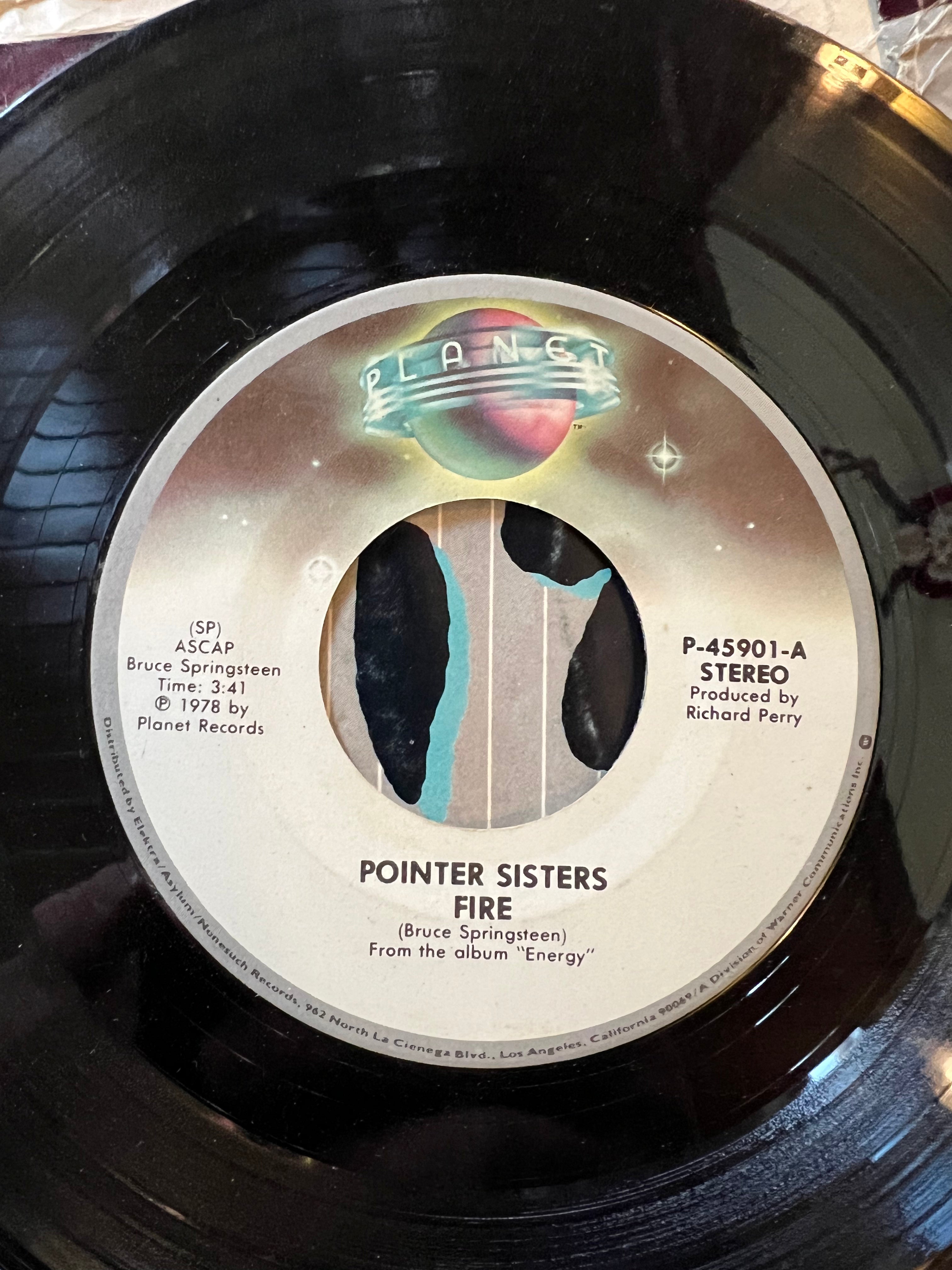 Pointer Sisters - FIRE - from the album ENERGY- 1978 Planet Records - 45 Record Vinyl Album