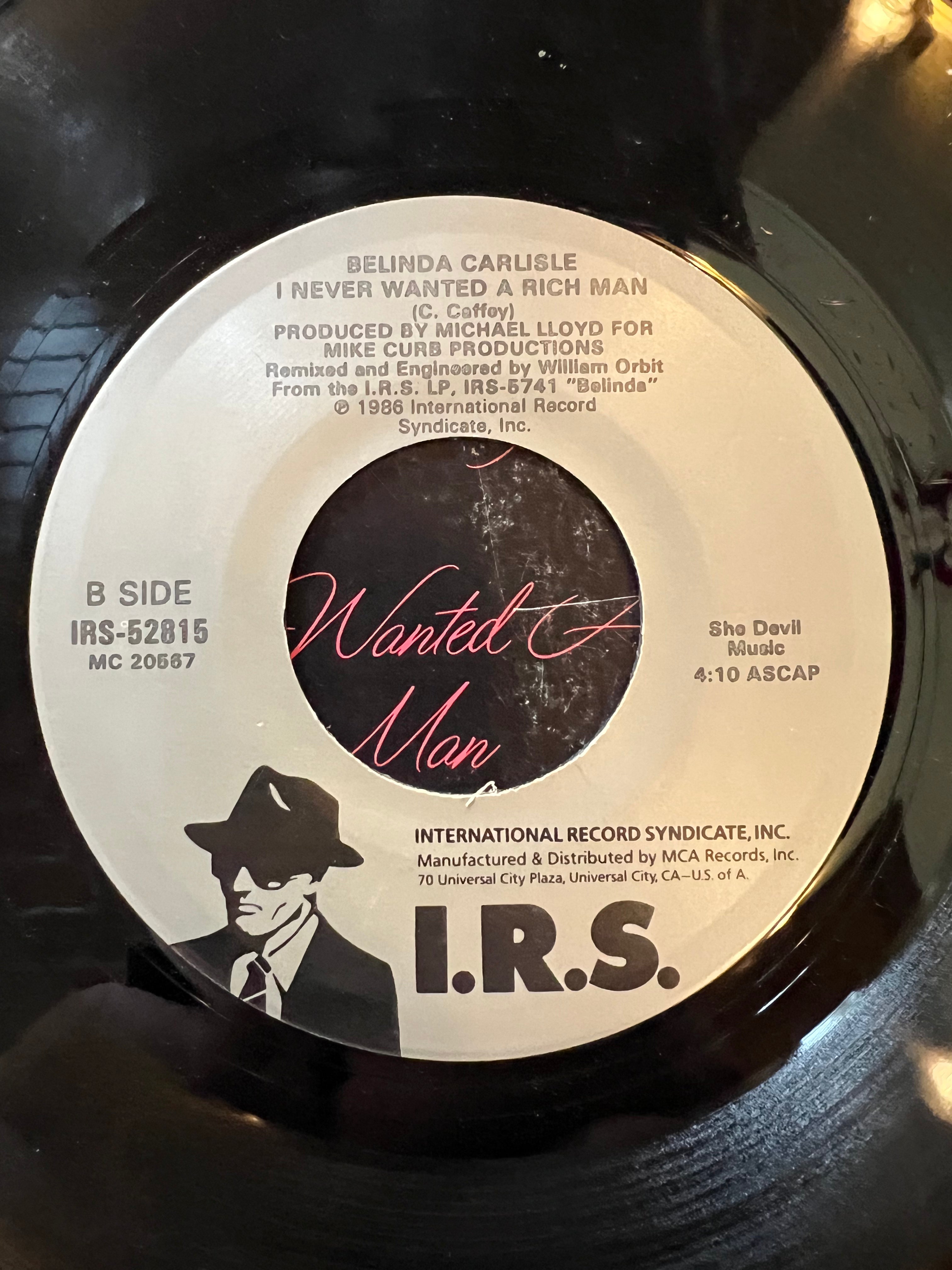 Belinda Carlisle - Mad About You - 1986 IRS Records - 45 Record Vinyl Album