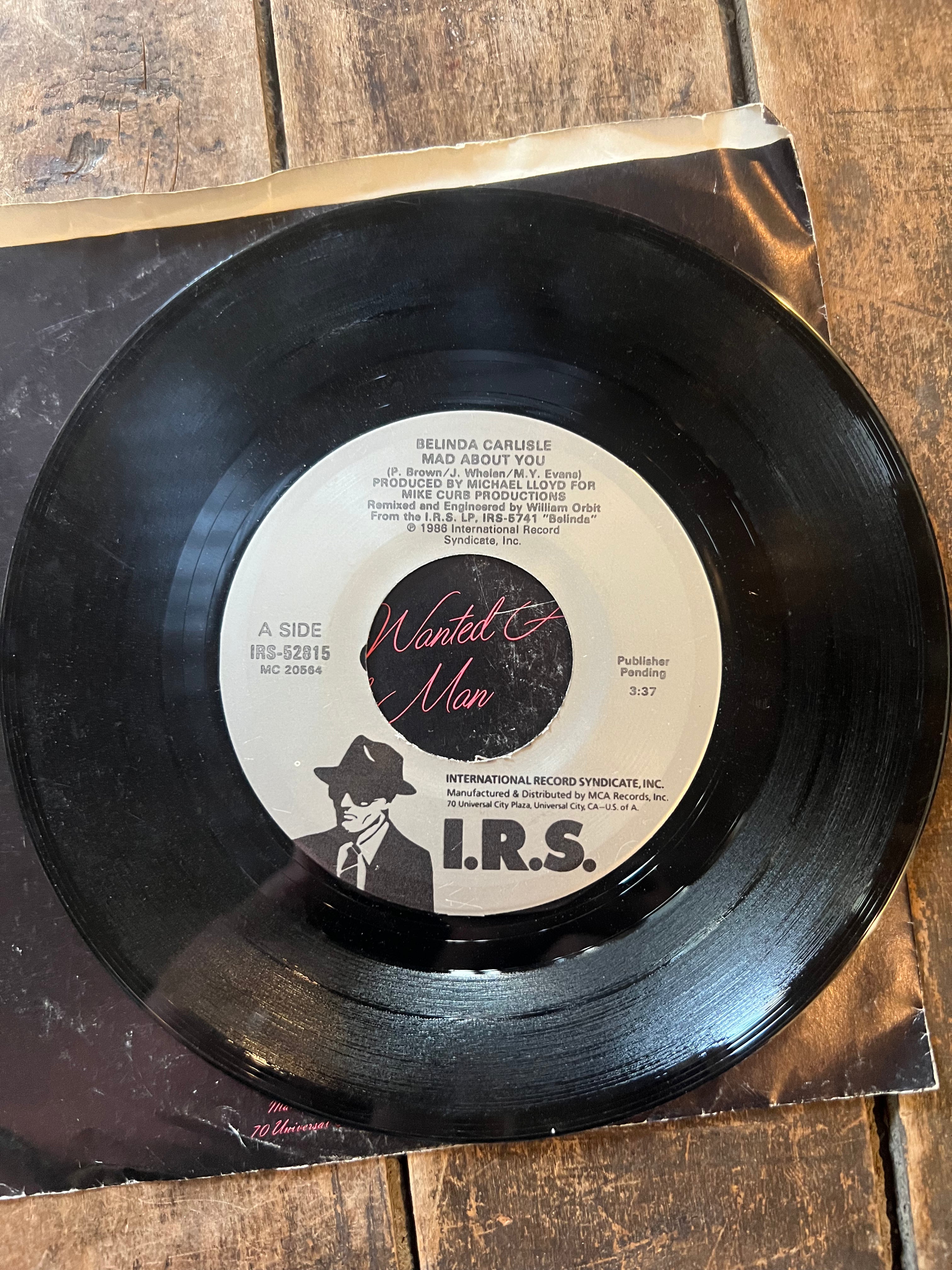 Belinda Carlisle - Mad About You - 1986 IRS Records - 45 Record Vinyl Album