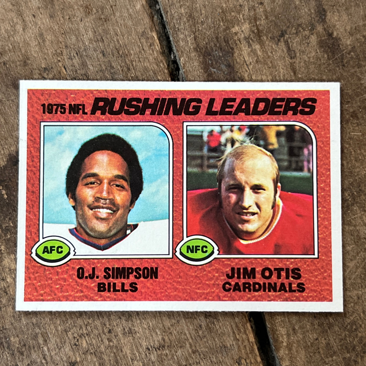 1976 Topps - NFL Rushing League Leaders O.J. Simpson, Jim Otis #203