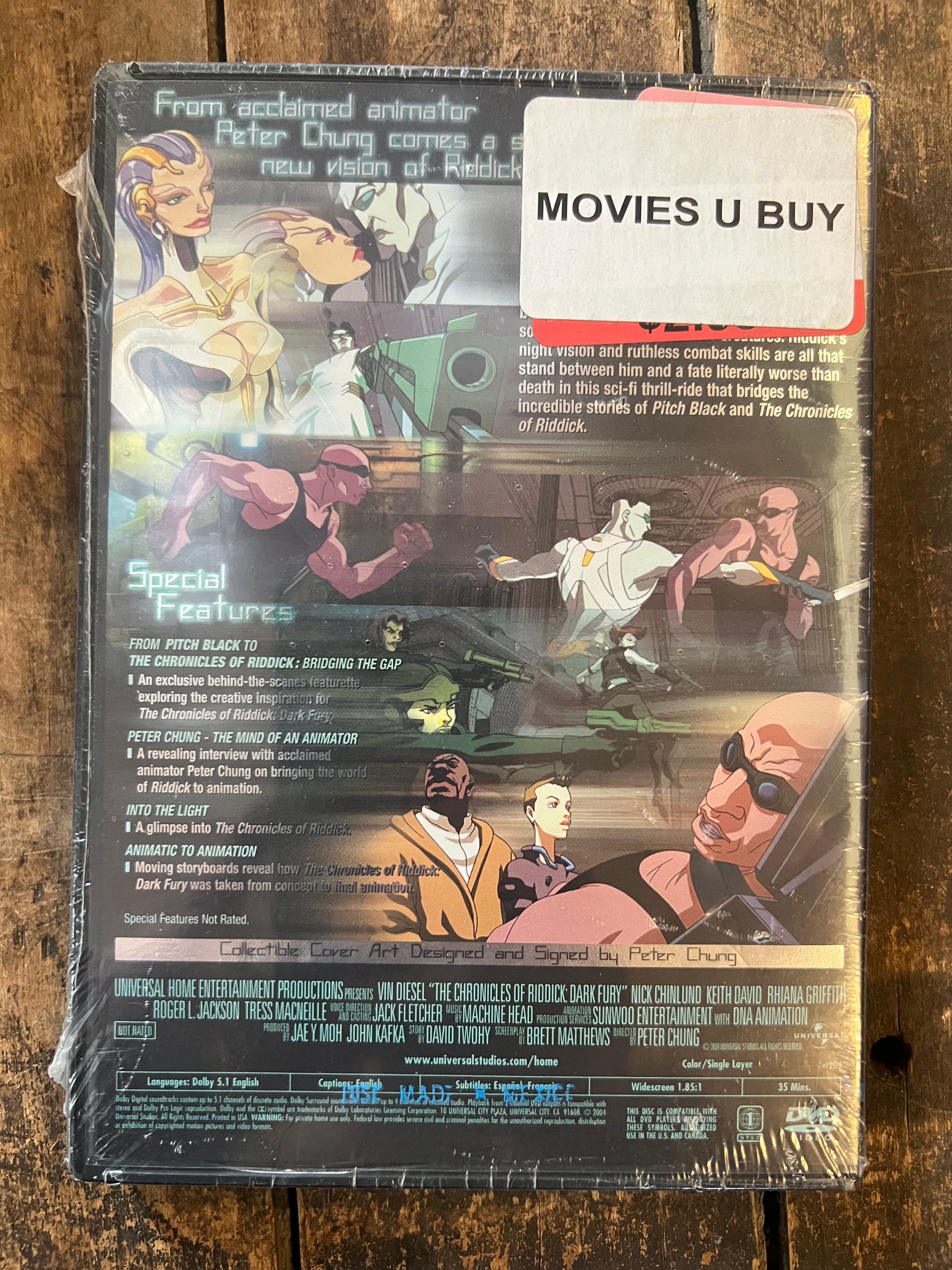 The Chronicles Of Riddick : Dark Fury ( DVD 2004) Vin Diesel - New Sealed Movie