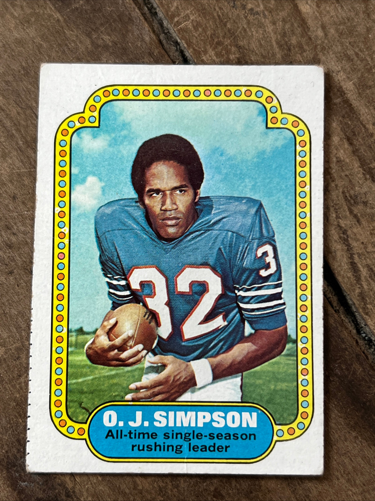 1974 Topps - Record Breaker O.J. Simpson #1 - NFL Buffalo Bills All Time Single Season Rushing Leader
