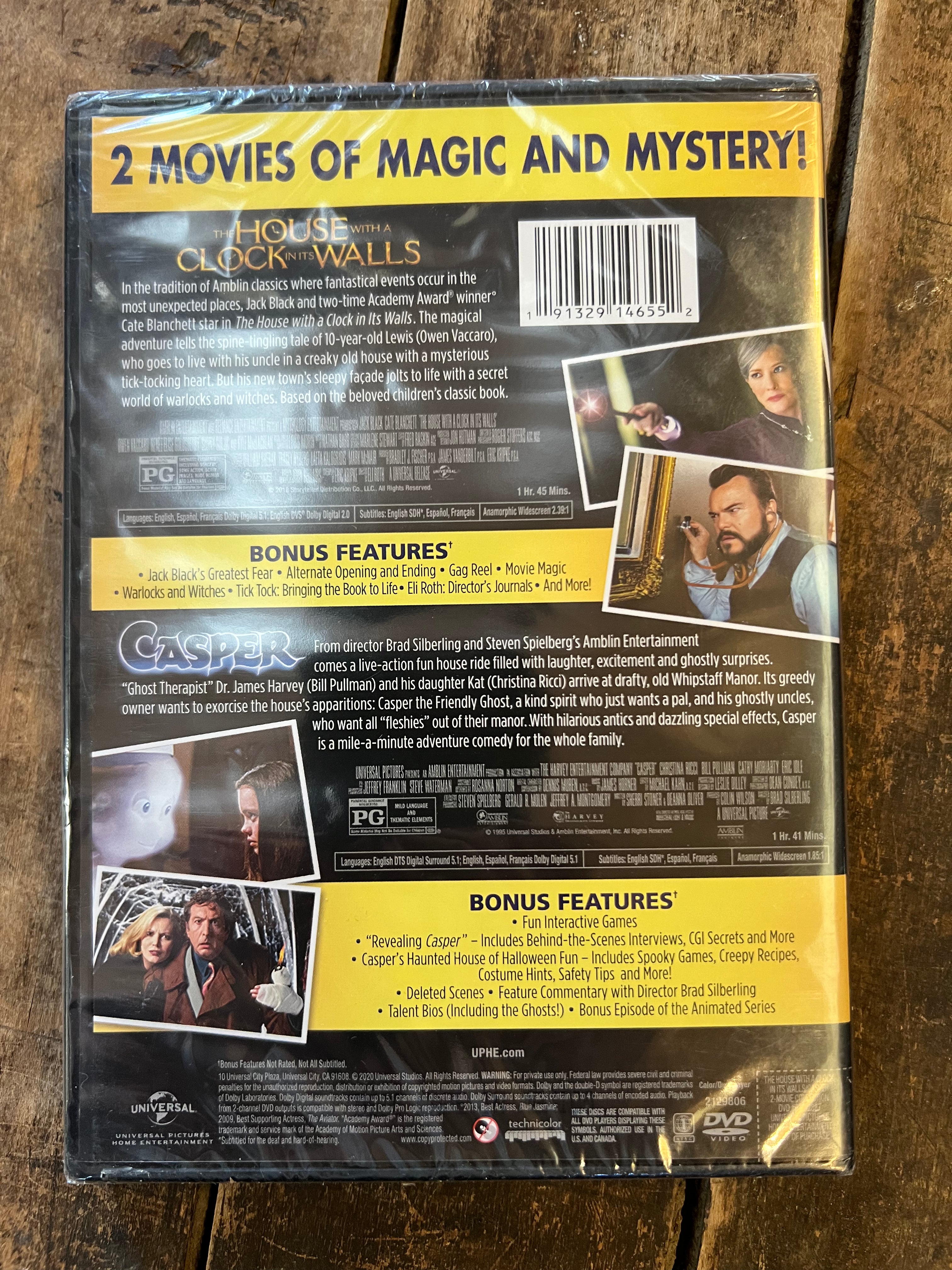 The House With A Clock In It’s Walls / Casper ( DVD 2 Movie Collection) New Sealed