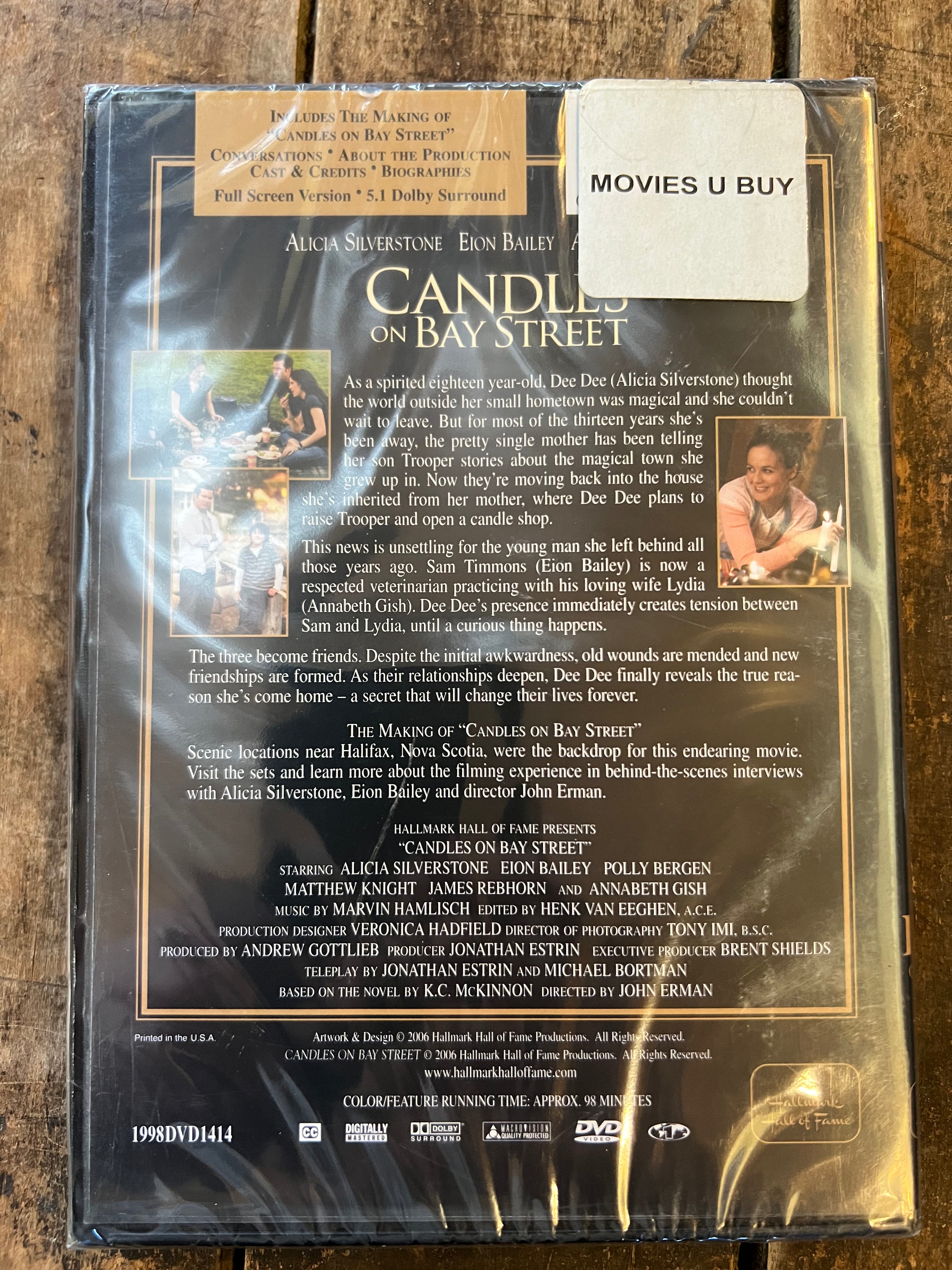 Candles On Bay Street ( DVD 2006) Hallmark Hall Of Fame Movie - Alicia Silverstone - New Sealed