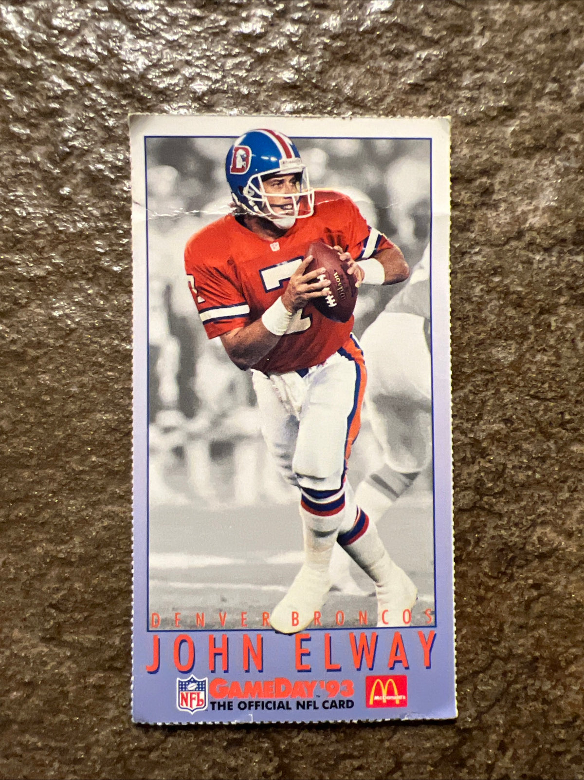 1993 Fleer McDonald's NFL GameDay - John Elway #MCD4 - NFL Denver Broncos QB